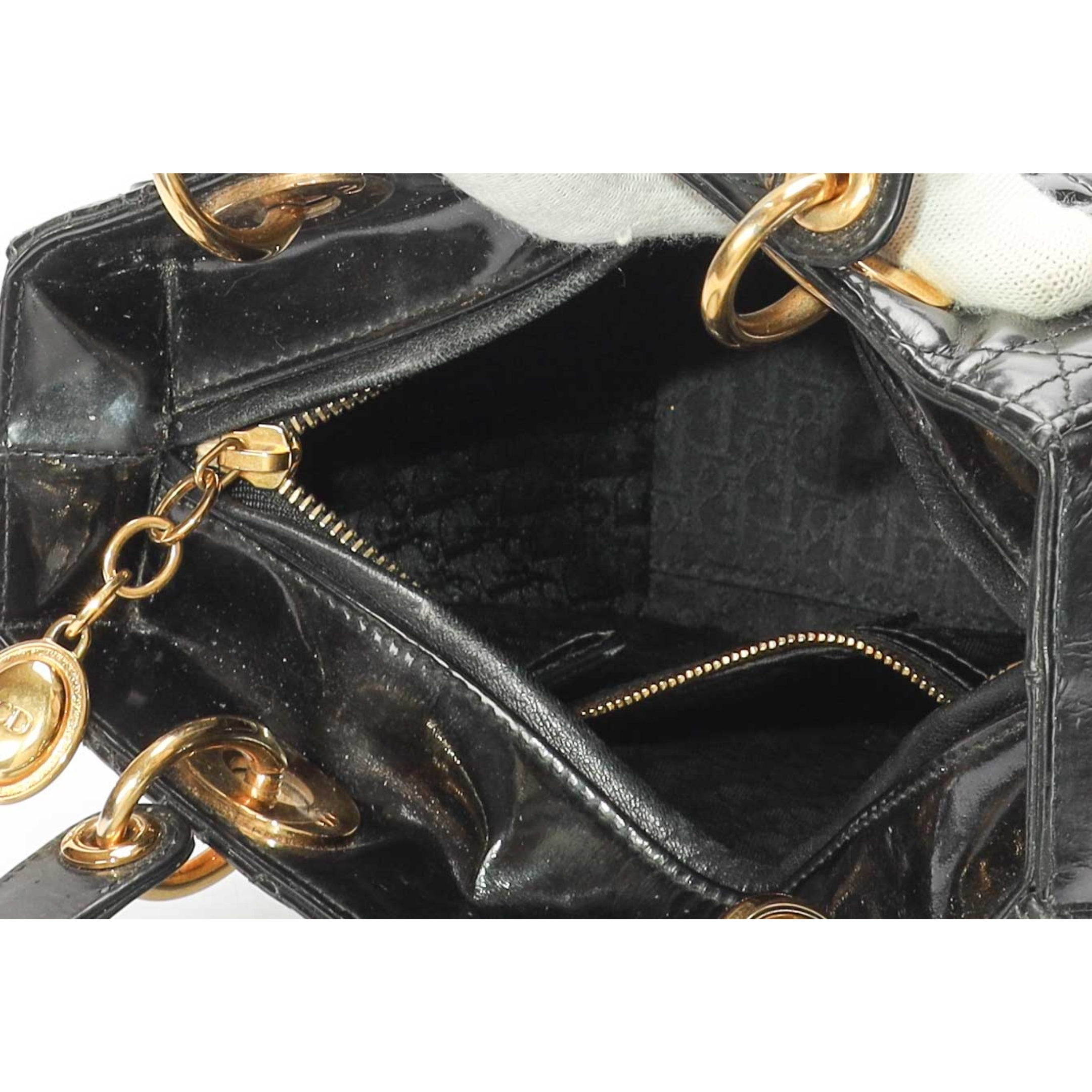 Dior Black Cannage Medium Lady Dior Satchel