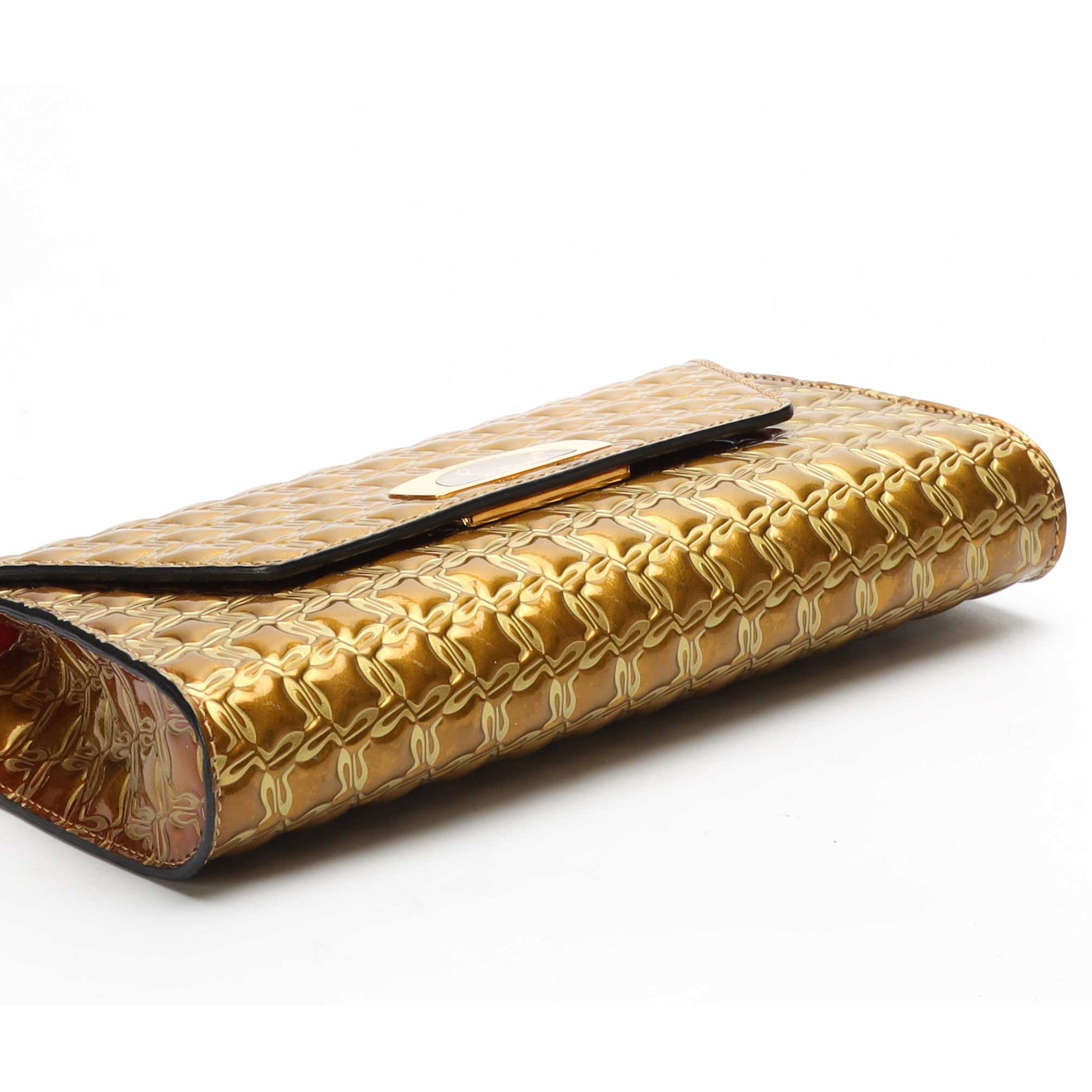 Christian Louboutin Metallic Gold Vero Dodat Chain Clutch