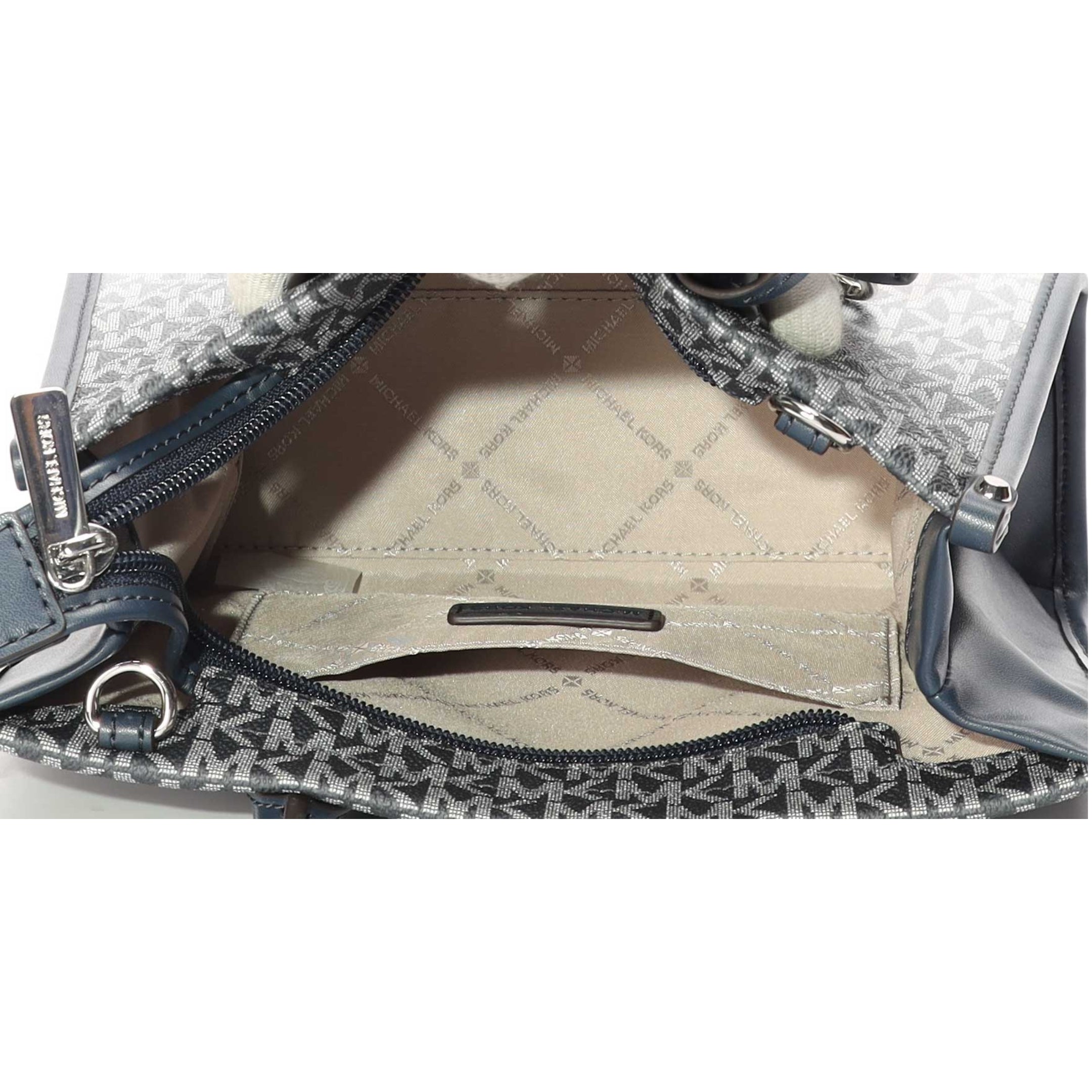 Michael Kors Mirella Navy Ombre Logo Crossbody Satchel