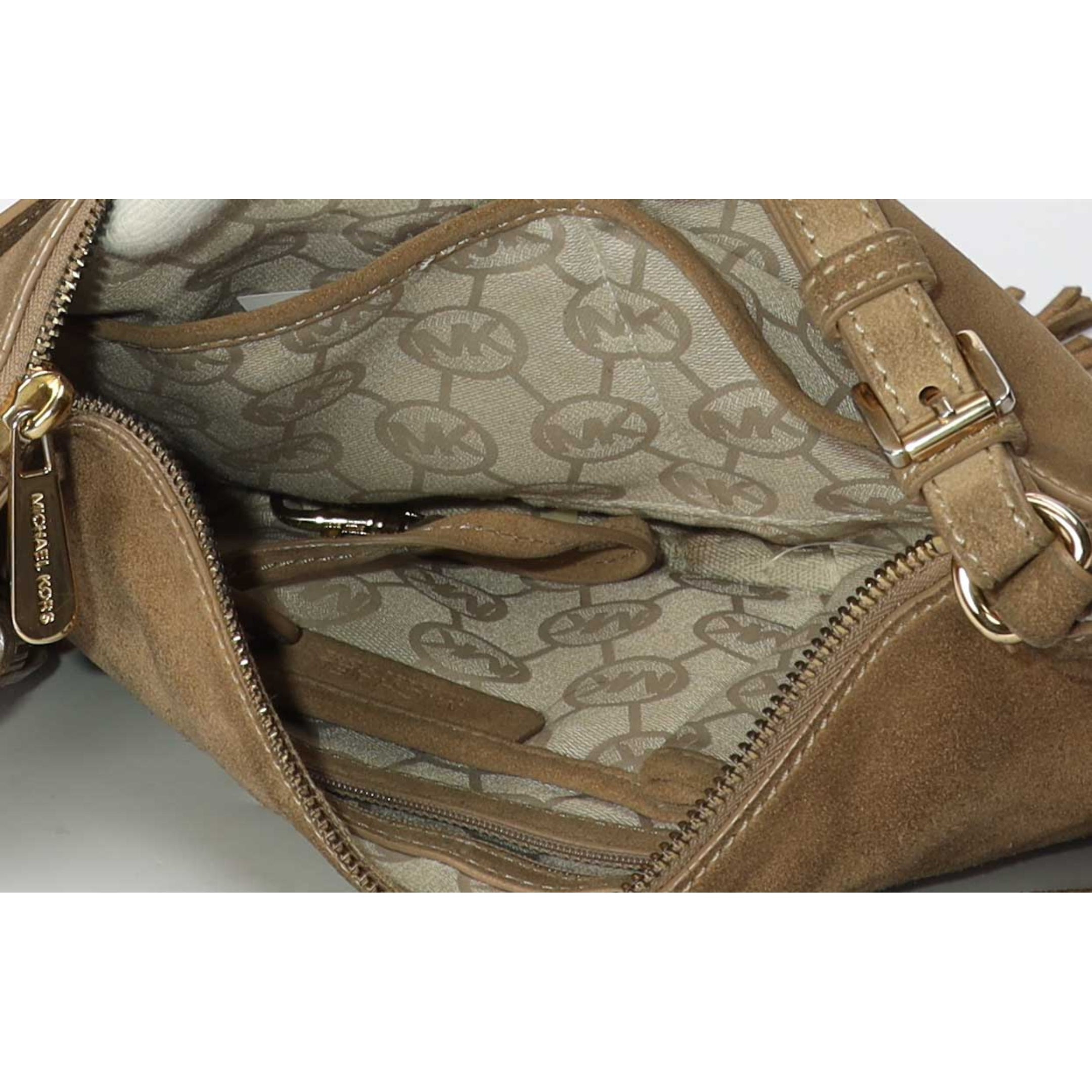 Michael Kors Brown Suede Fringed Messenger Bag