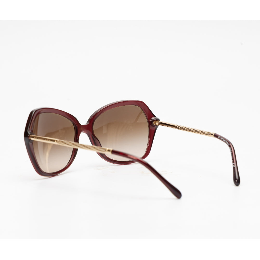 Burberry Maroon Gradient Oversized Sunglasses