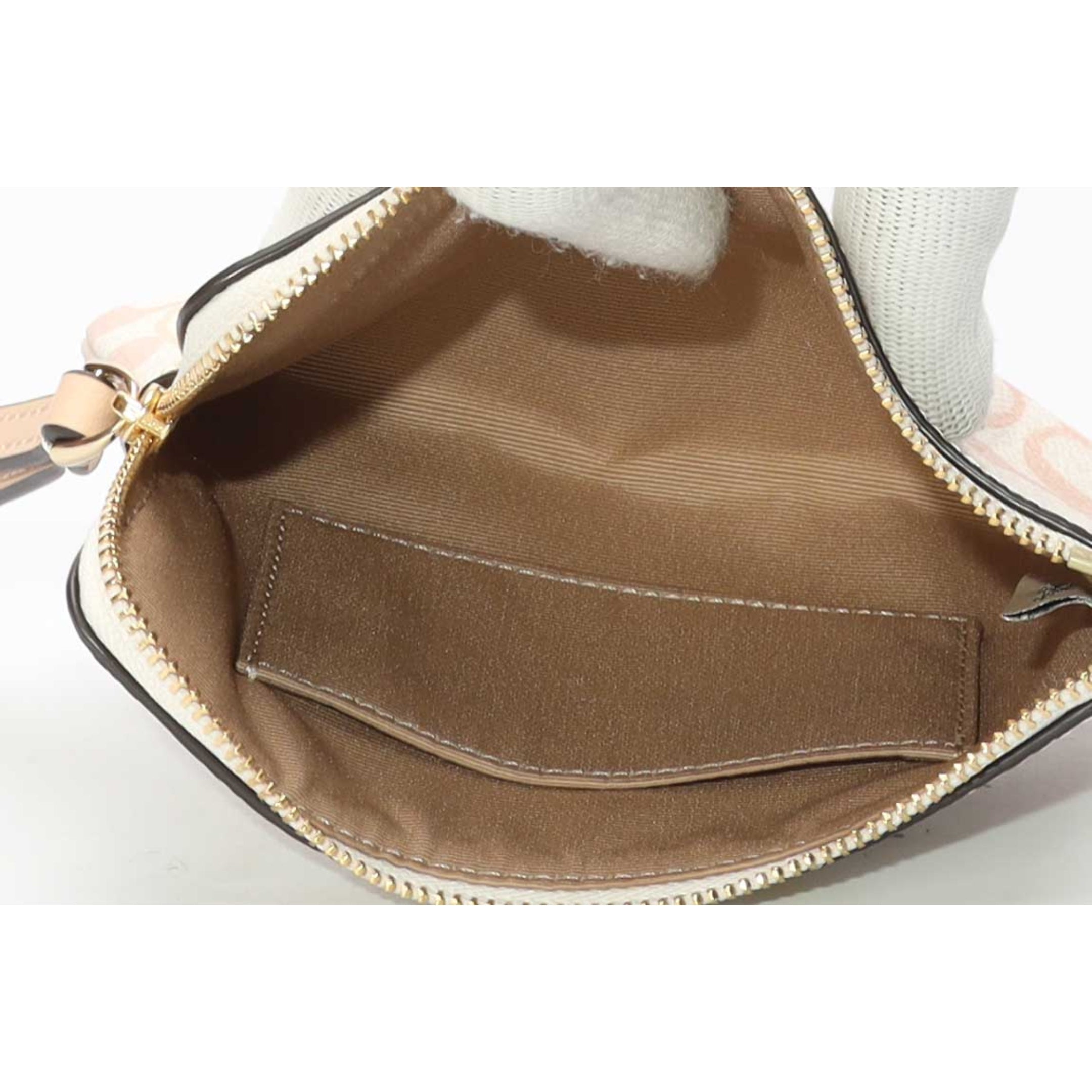 Coach Pretty Signature Canvas Zip Wristlet