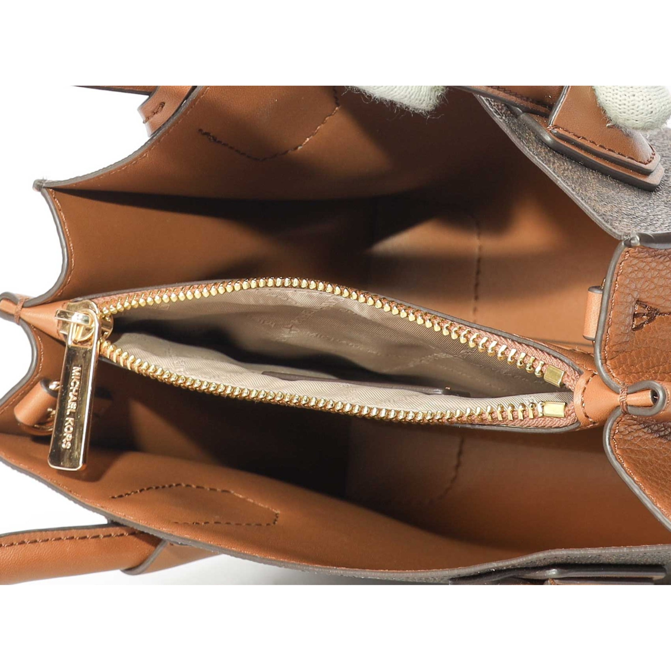Michael Kors Mercer Brown Logo Satchel