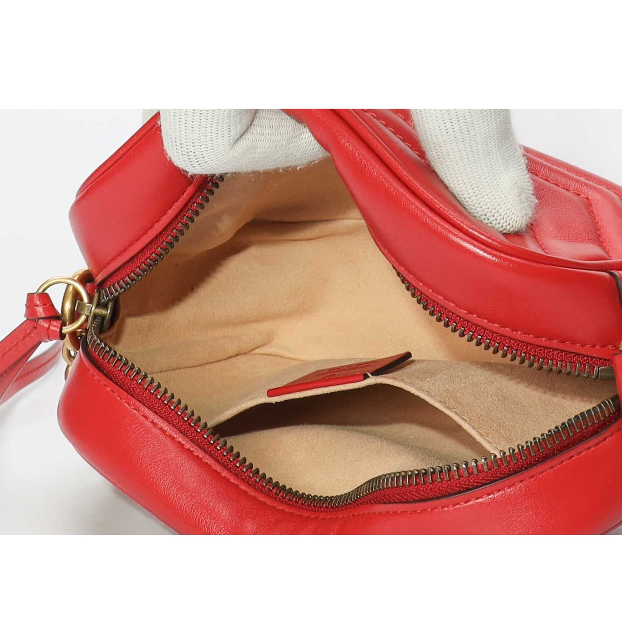 Gucci Marmont Red Camera Crossbody Bag
