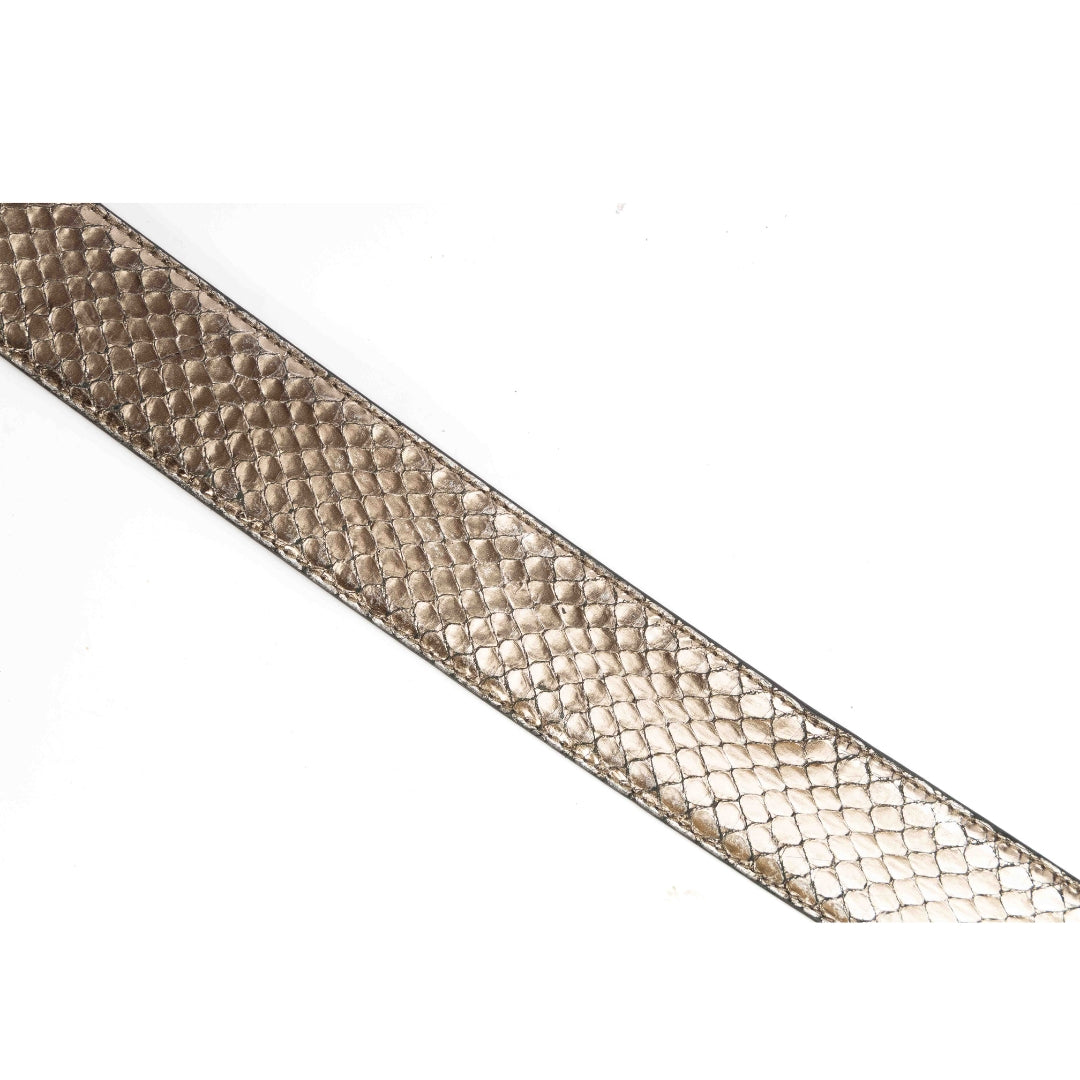 Salvatore Ferragamo Python Metallic Leather Belt