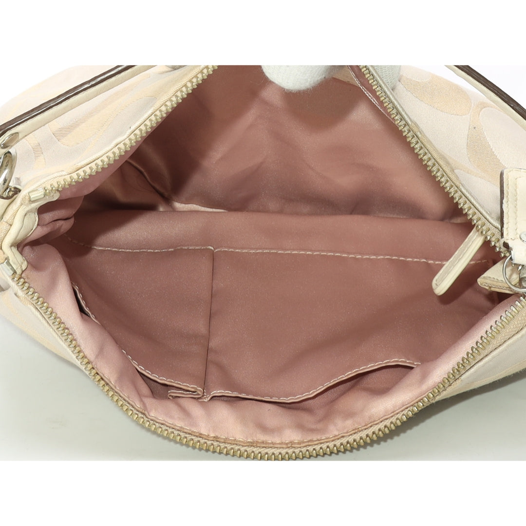 Coach White Canvas Kristin Hobo Bag