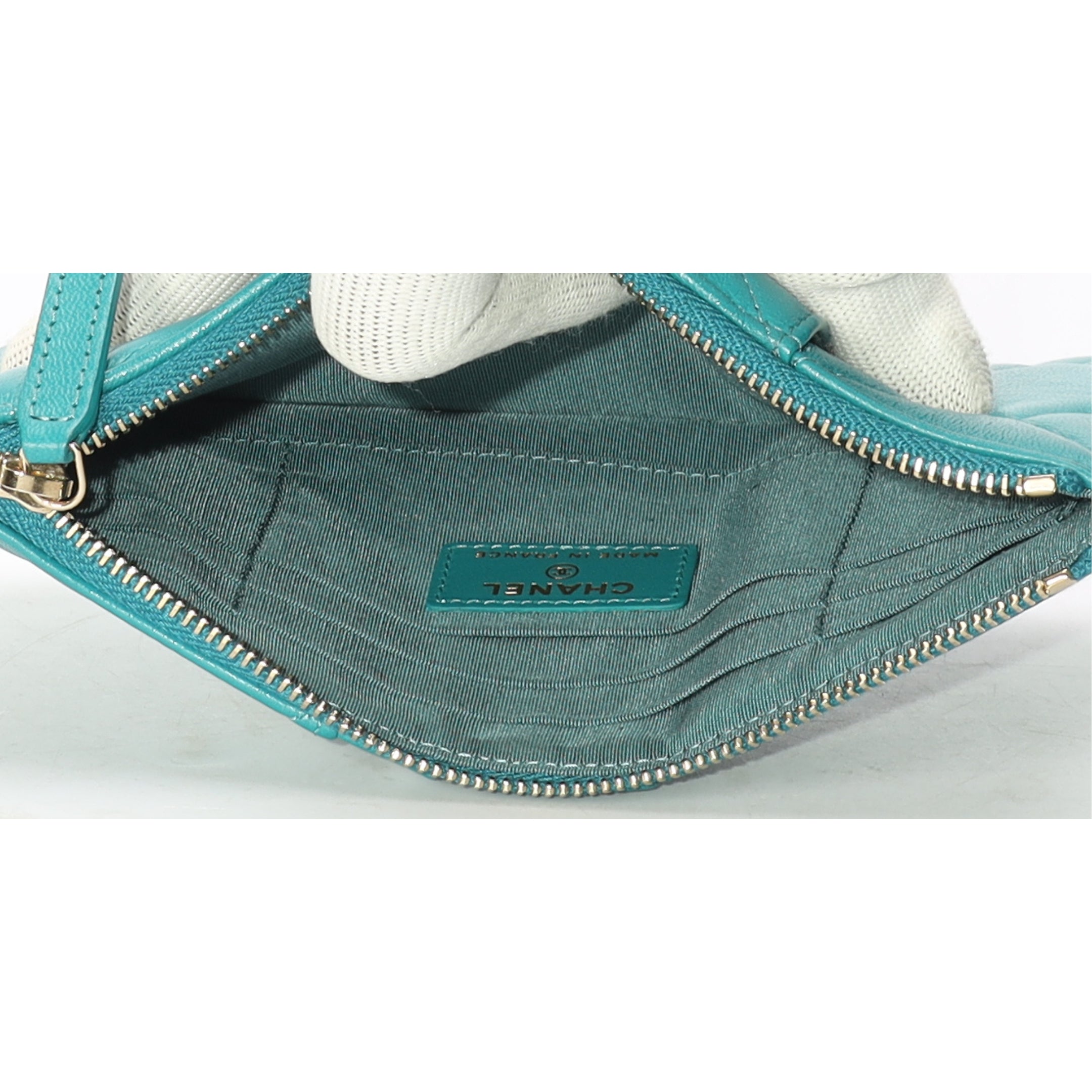 Chanel 19 Turquoise Phone and Card Holder