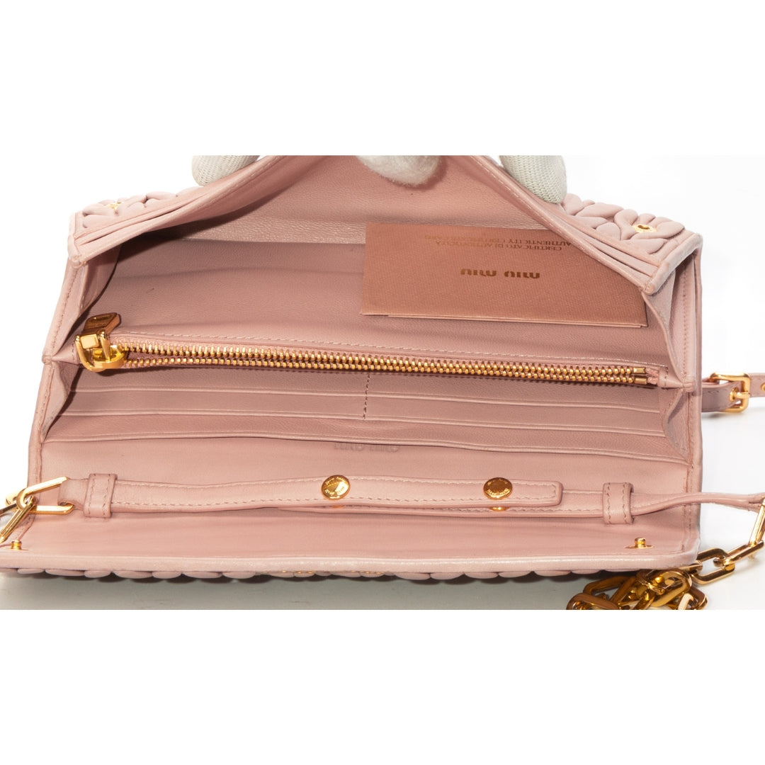 Miu Miu Matelasse Leather Clutch