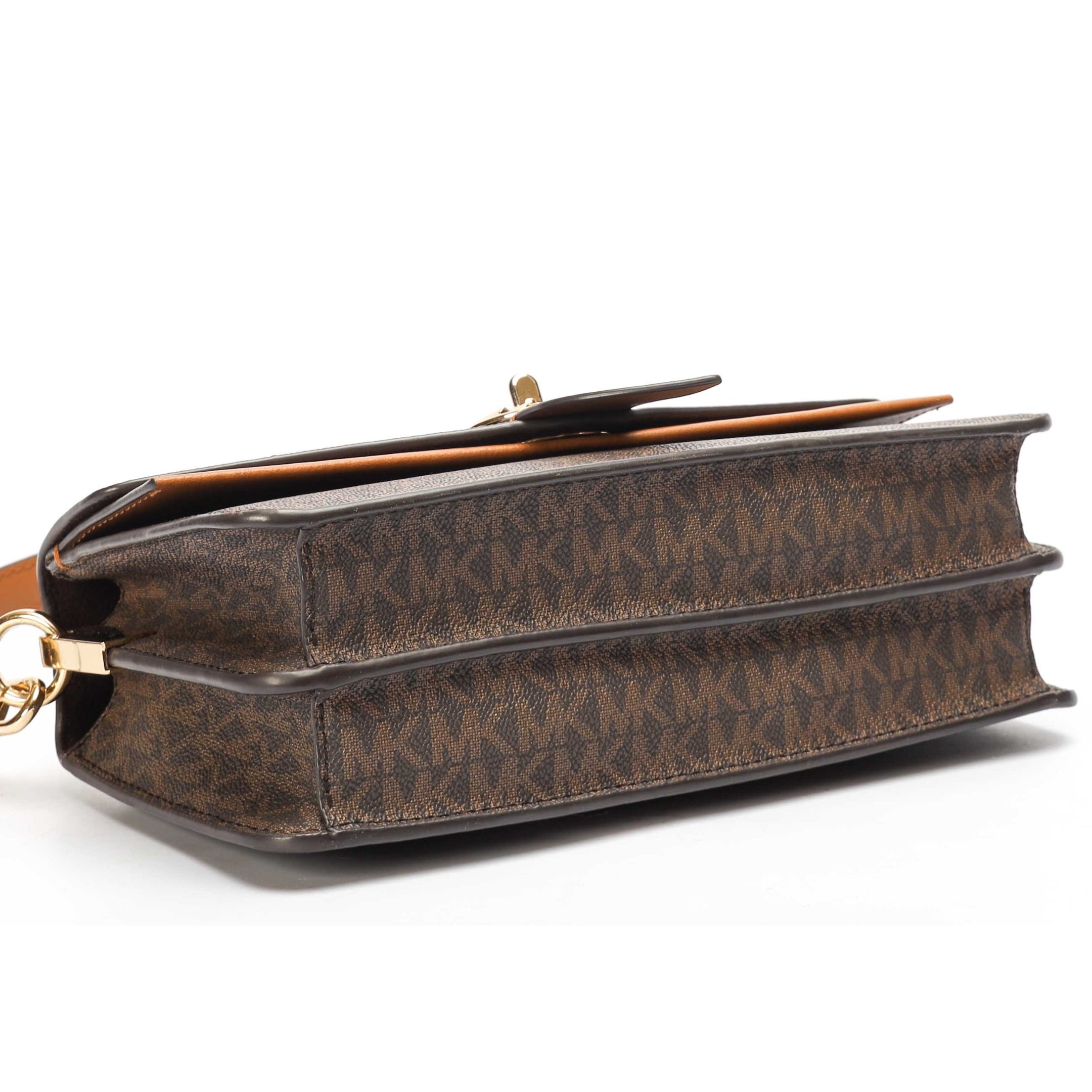 Michael Kors Greenwich Brown Logo Convertible Crossbody Bag