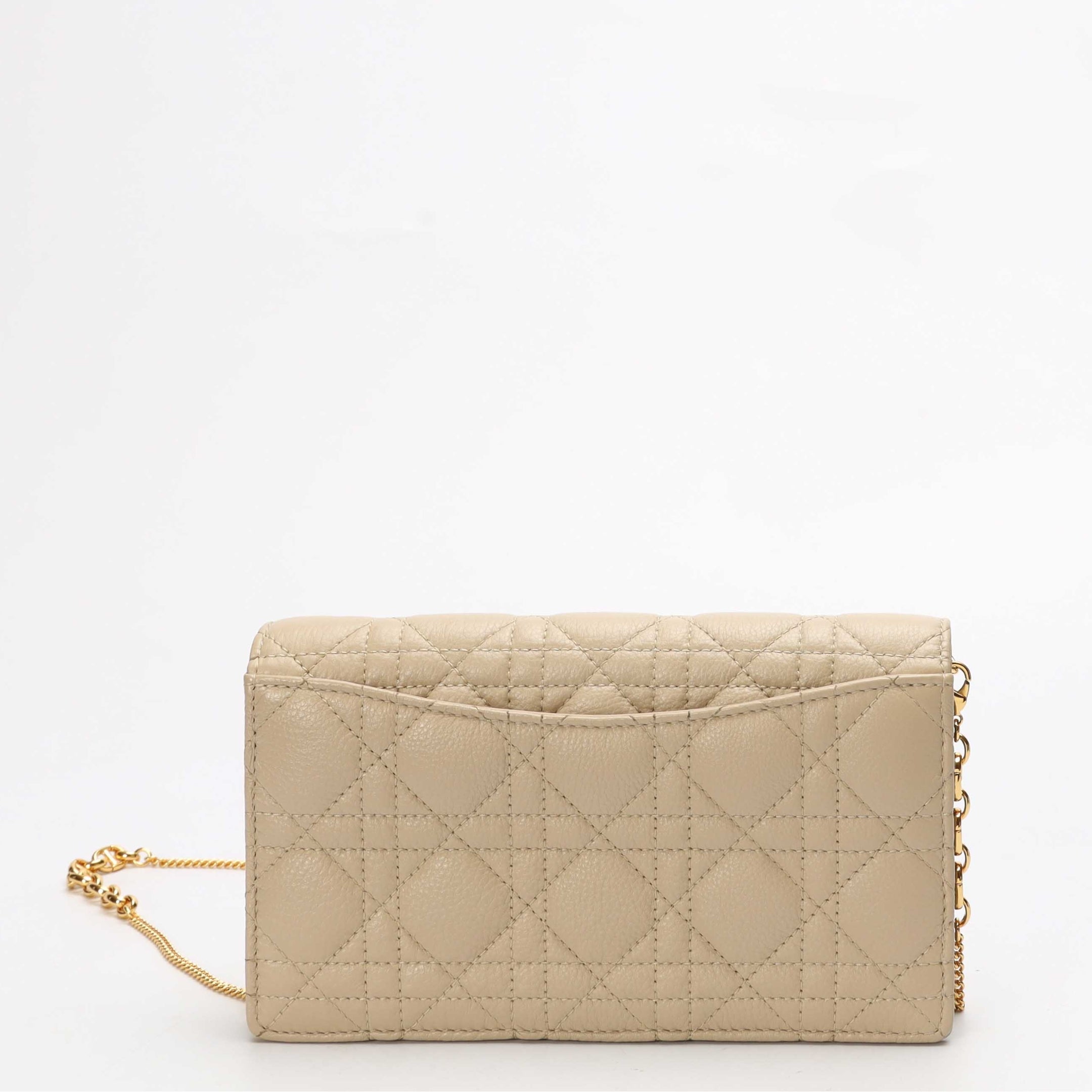 Dior Caro Beige Chain Crossbody Bag