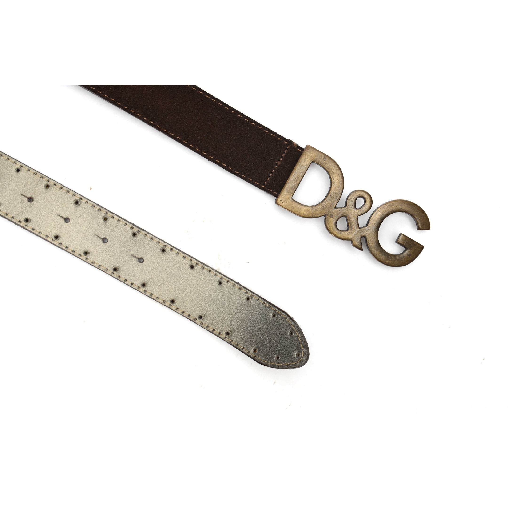Dolce & Gabbana Brown Studded Belt