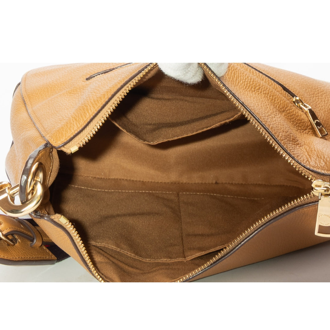 Coach Tan Horse & Carriage Logo Hobo Bag