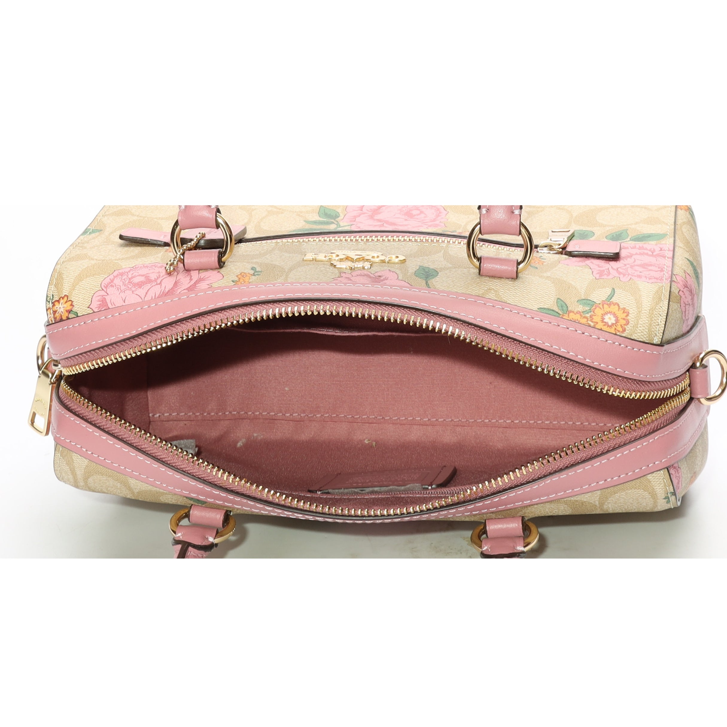 Coach Rowan Signature Canvas Rose Satchel