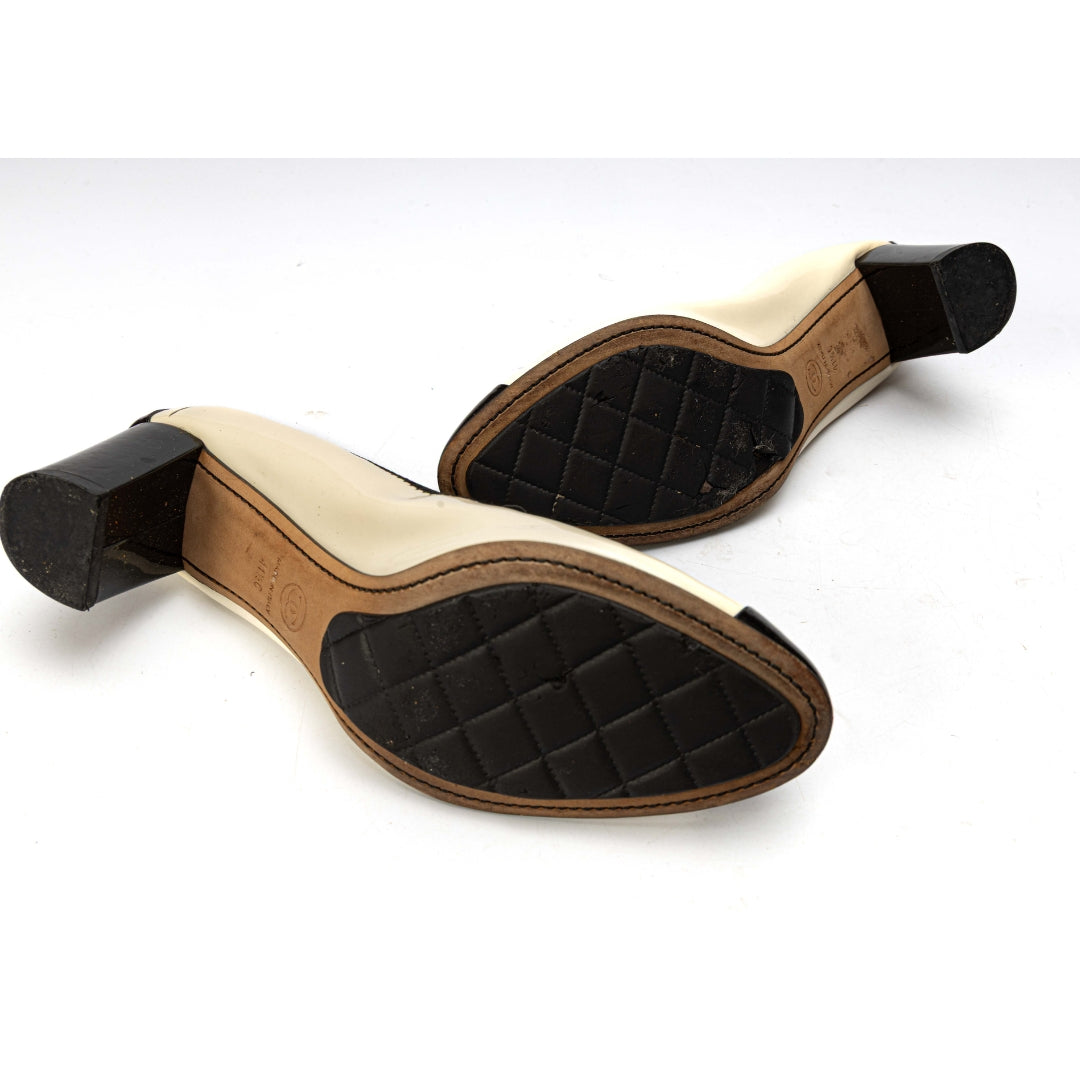 Chanel Scrunch Heeled Pumps