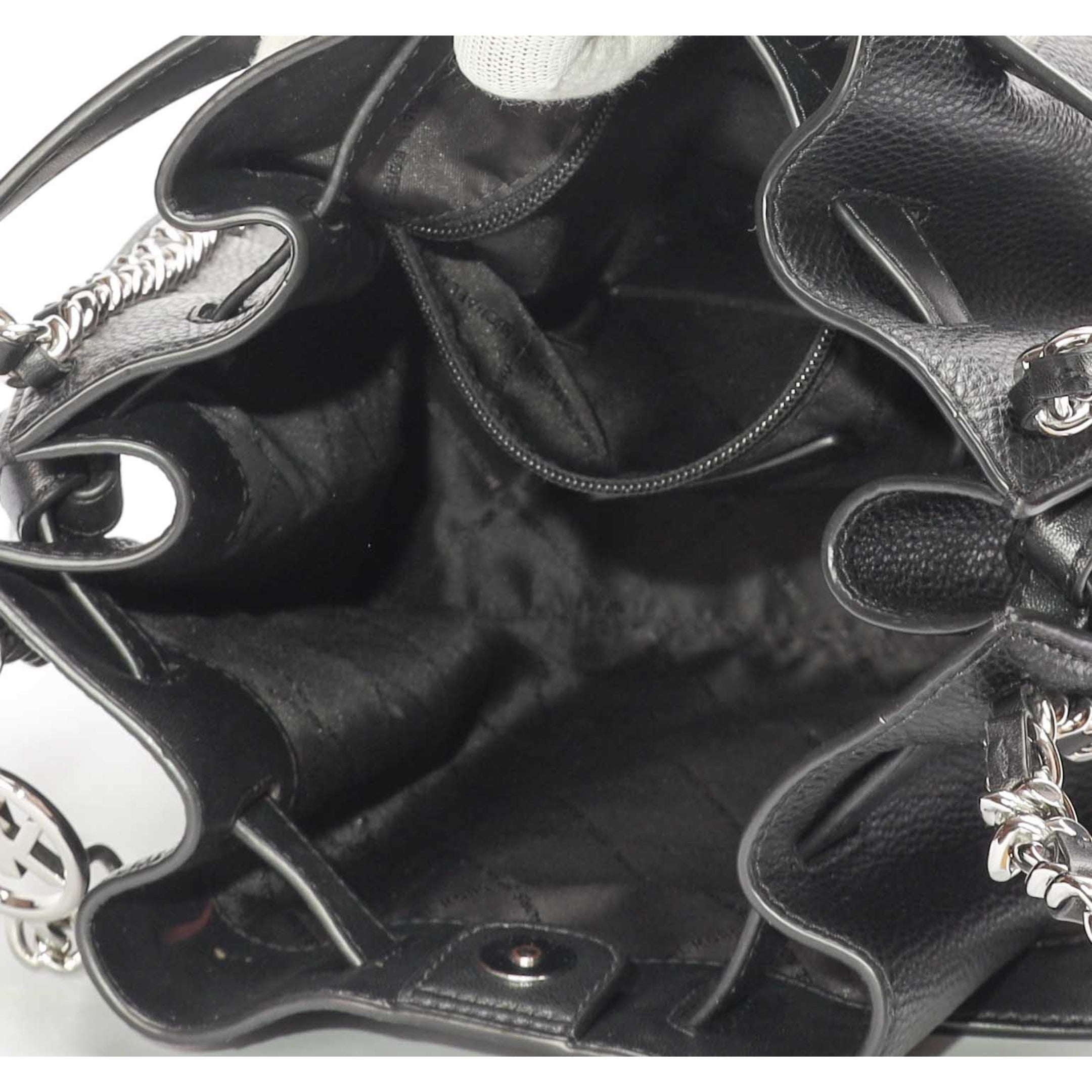 Michael Kors Mina Black Large Chain Shoulder Bag