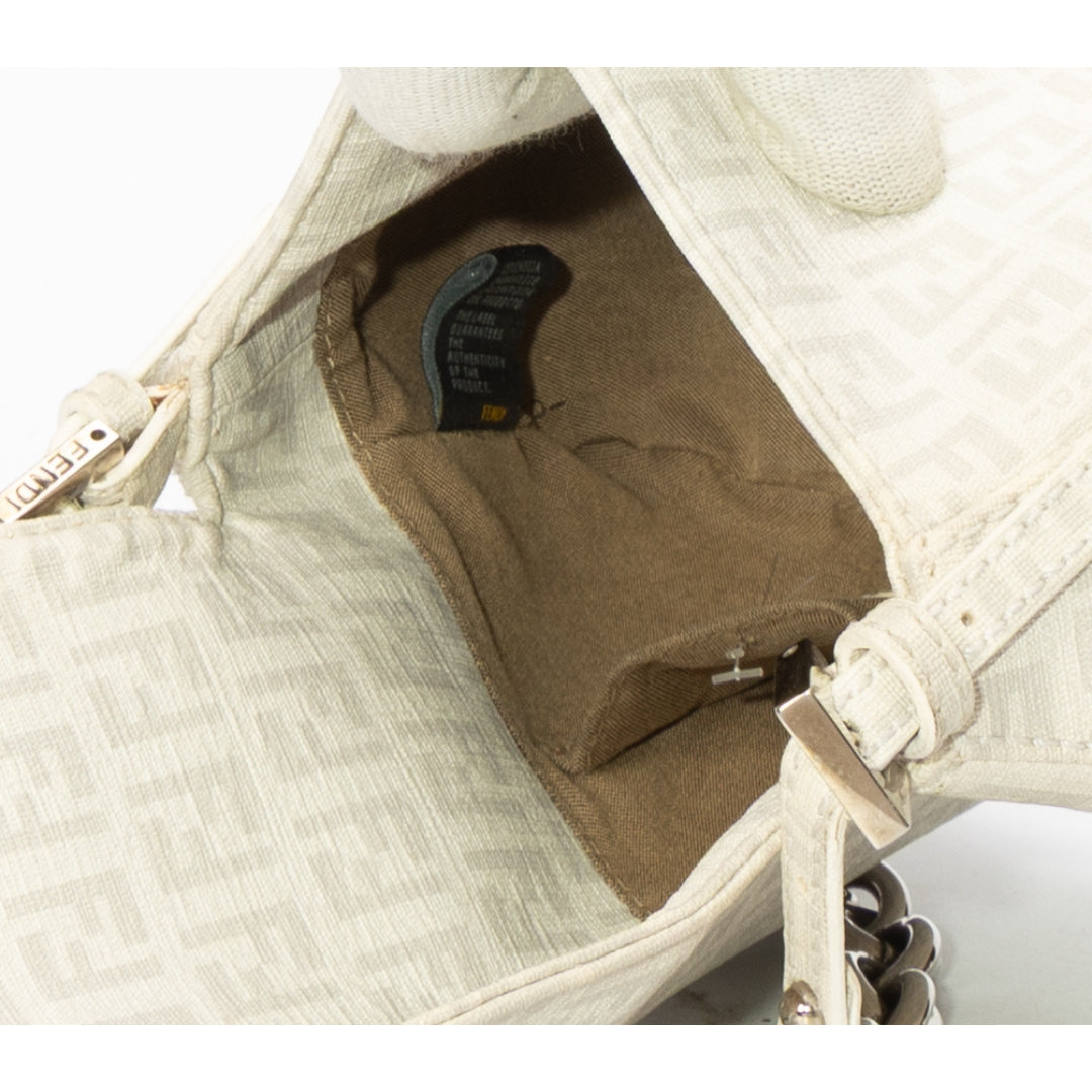 Fendi Off White Zucchino Mama Forever Shoulder Bag