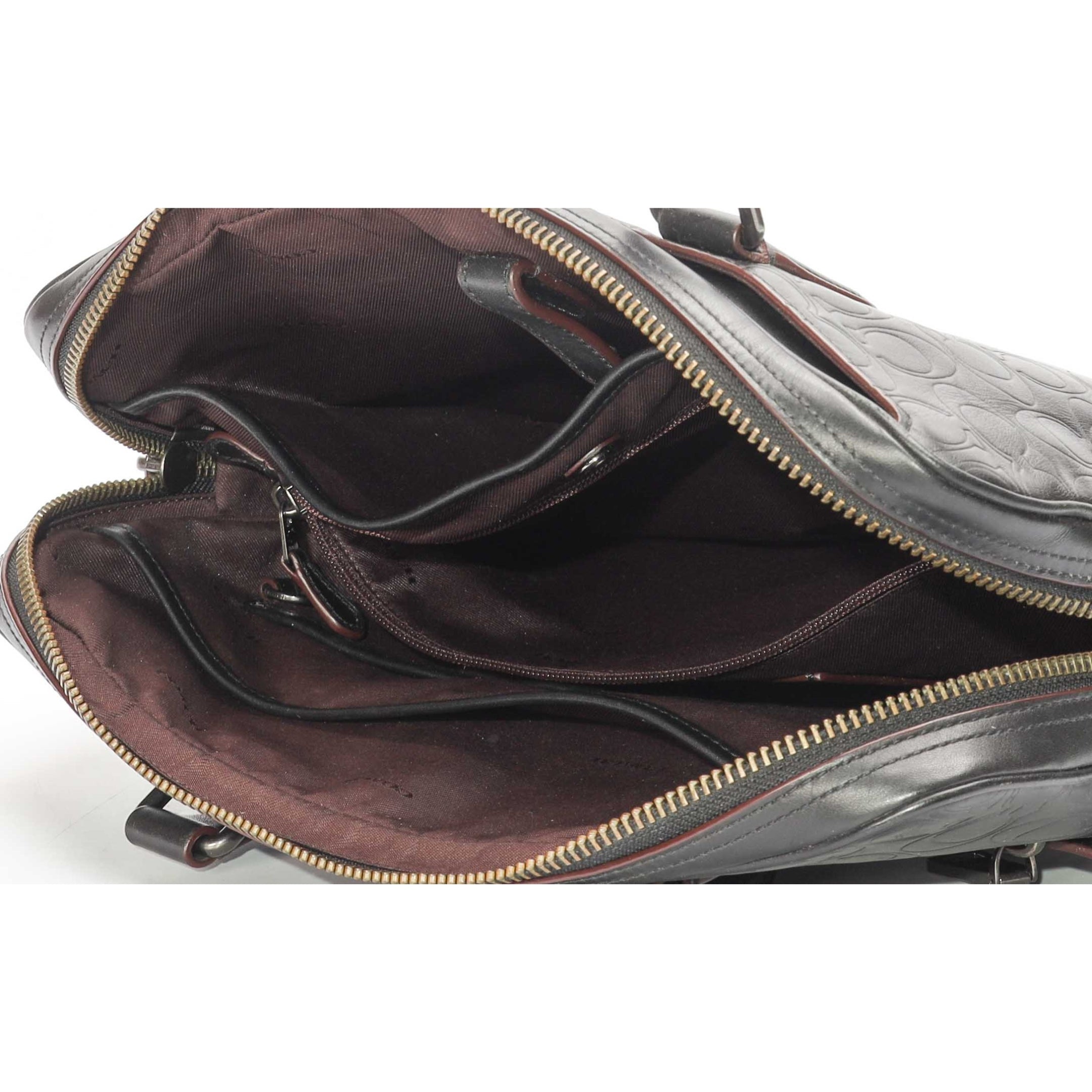 Coach Hudson 5 Signature Leather Laptop Bag
