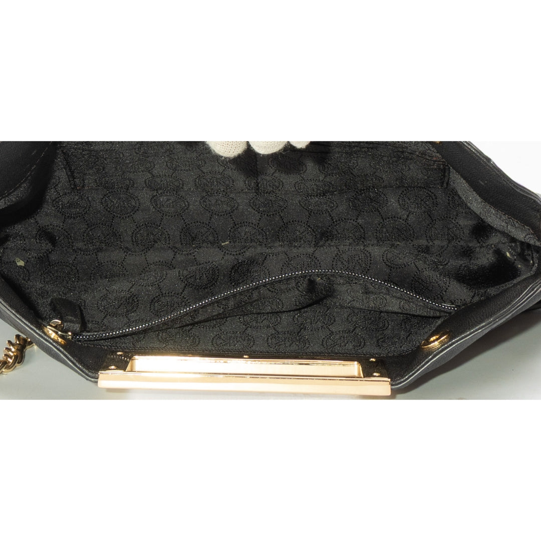 Michael Kors Black Berkley Clutch On Chain