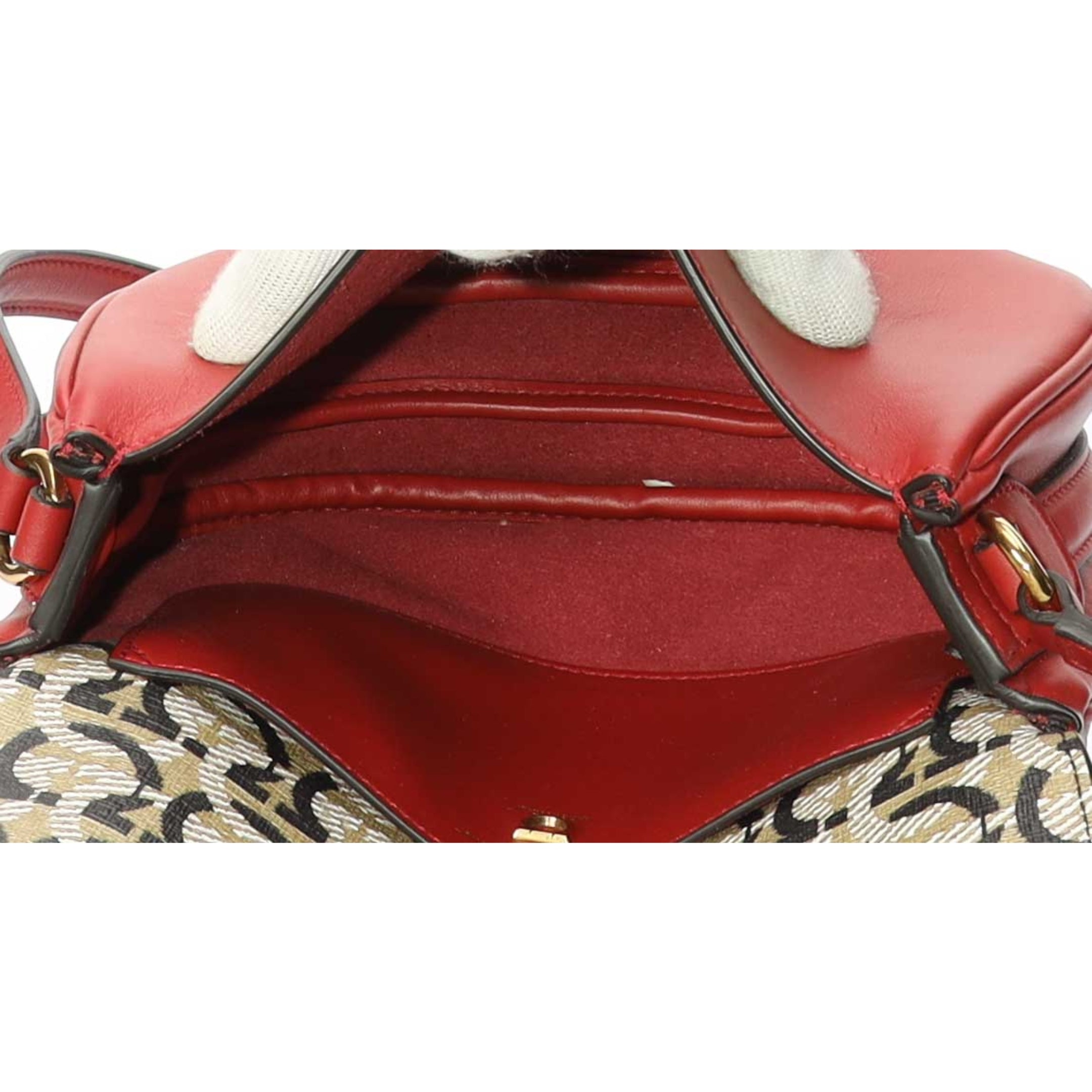 Salvatore Ferragamo Red Gancini Crossbody Bag