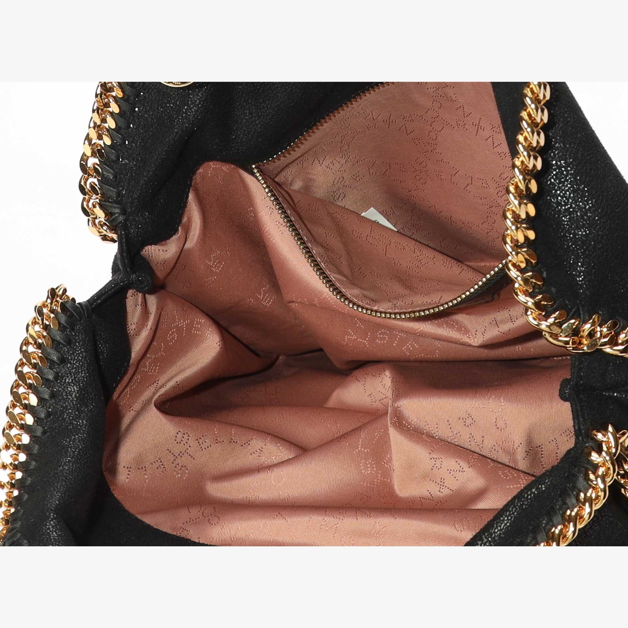 Stella Mccartney Black Falabella Shaggy 3 Chain Tote