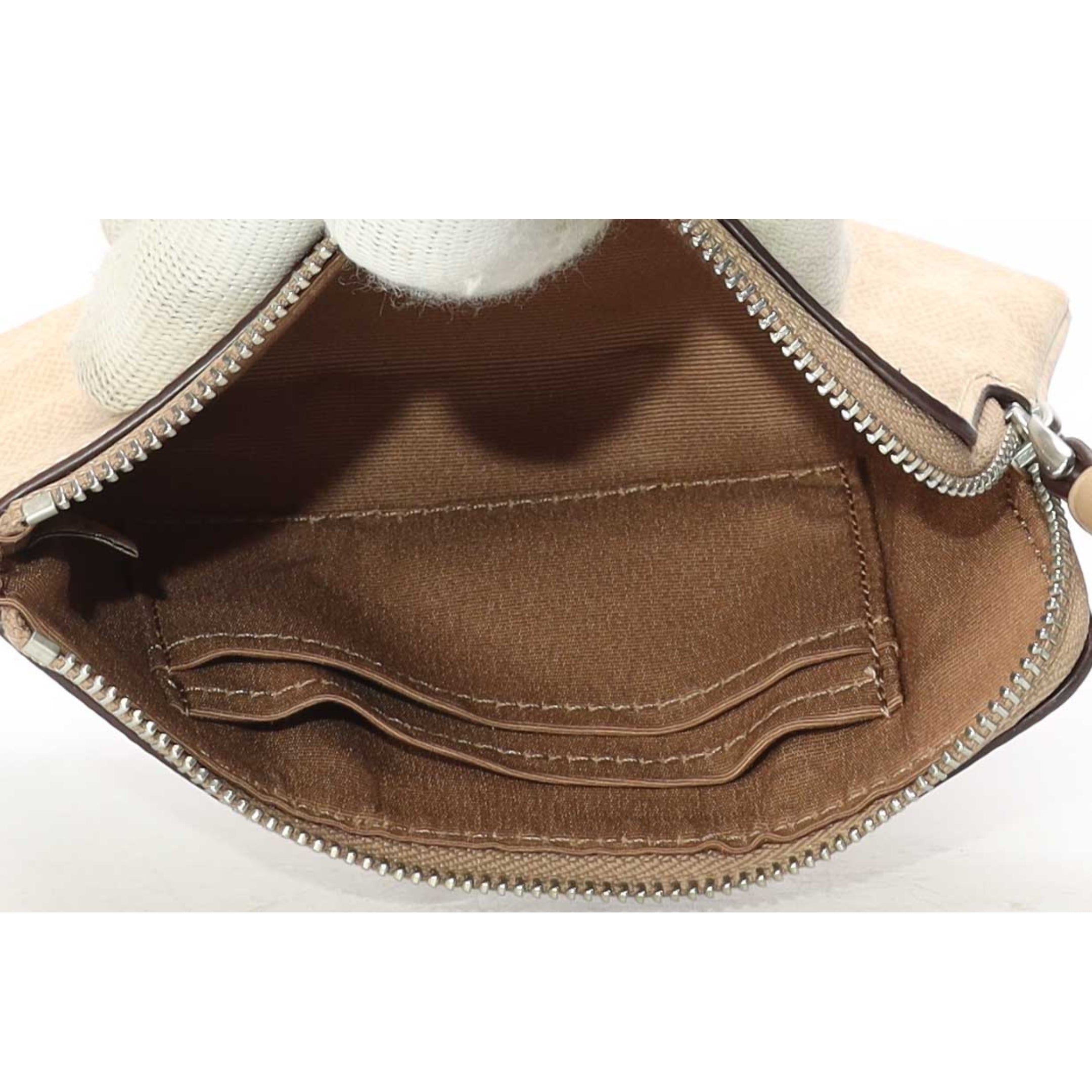Coach Beige Signature Canvas Wallet
