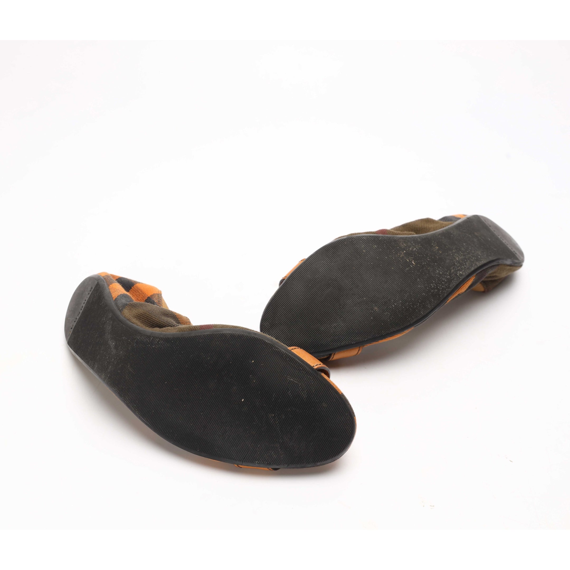 Burberry House Check Falcony Scrunch Ballet Flats