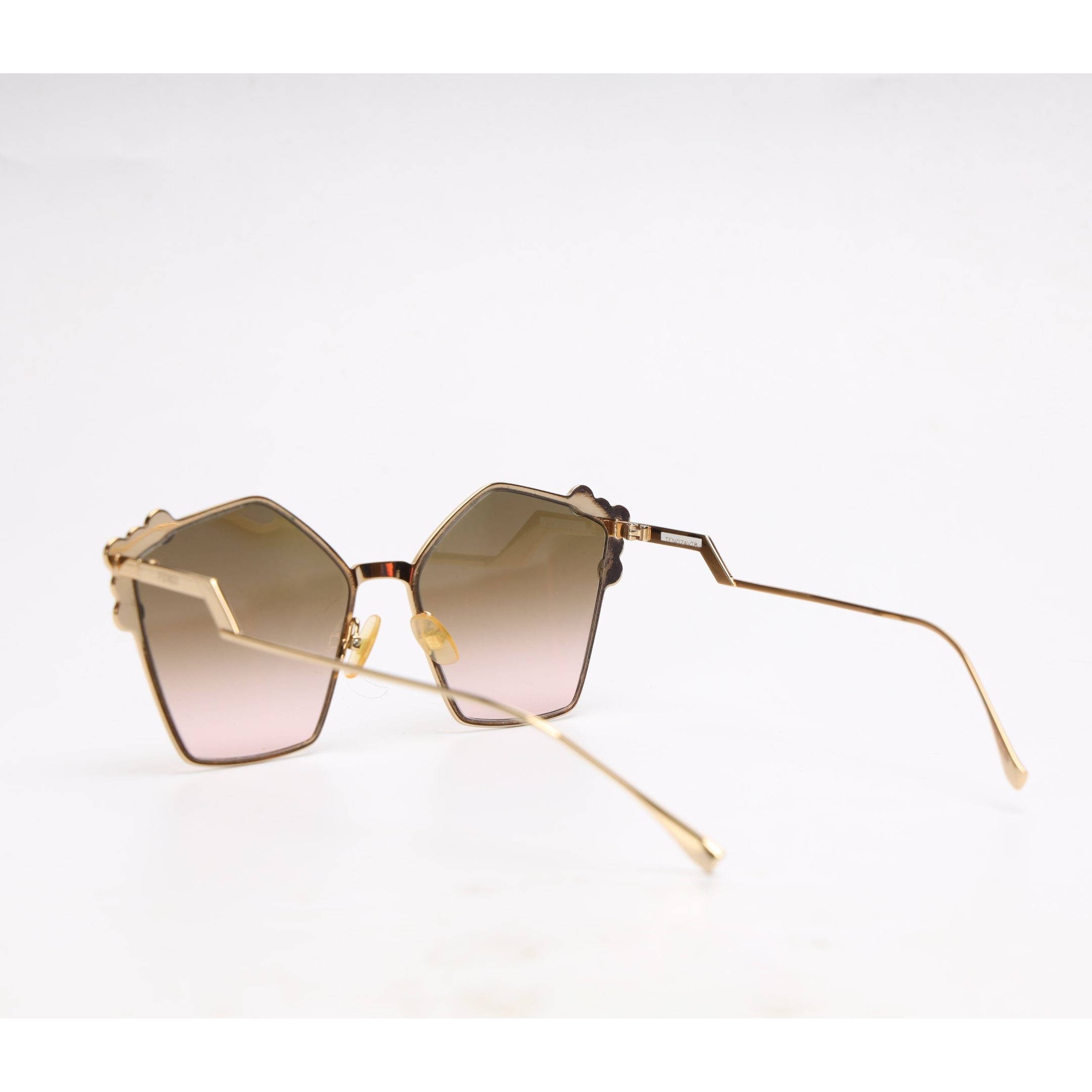 Fendi Goldtone Pentagon Sunglasses