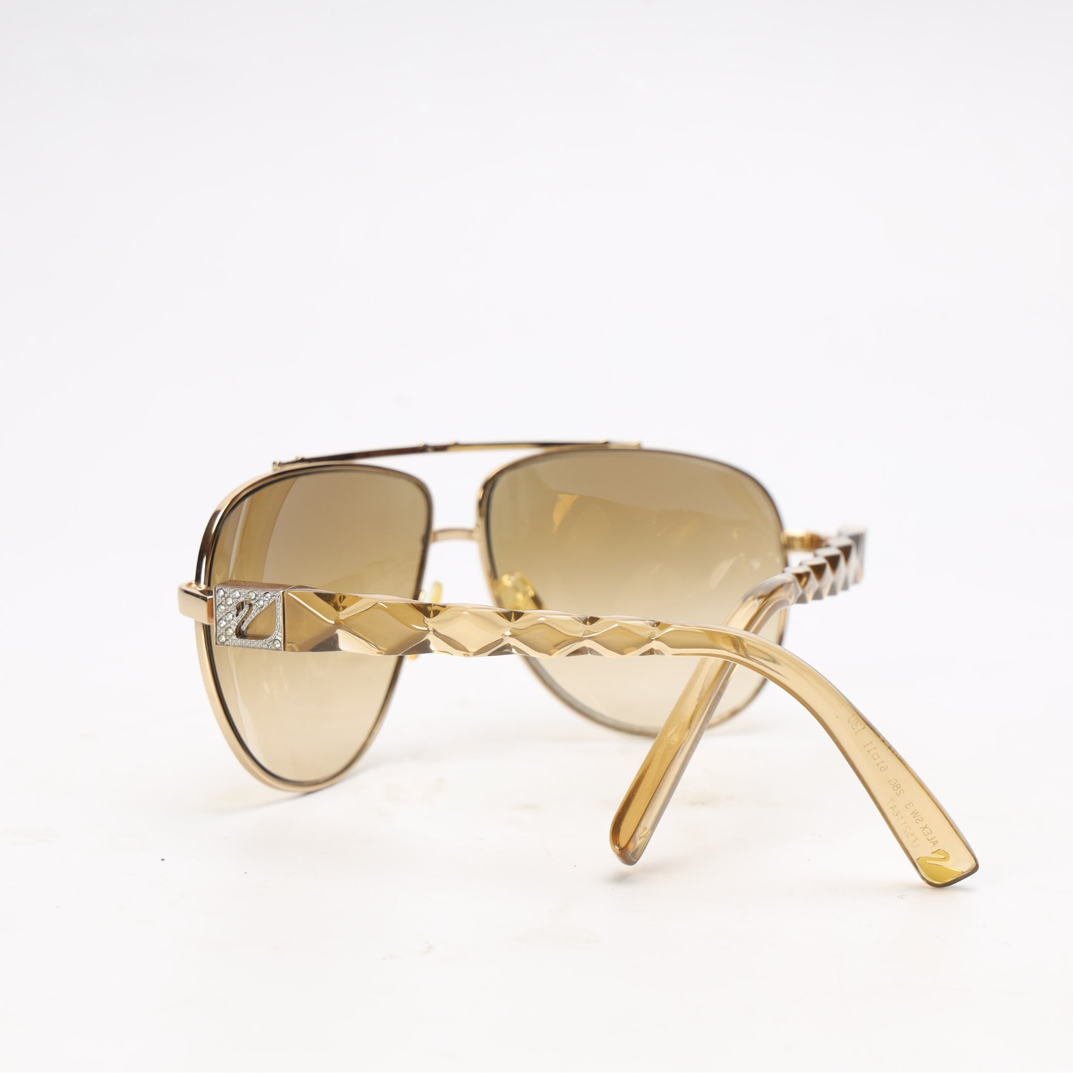 Swarovski Golden Yellow Alligator Sunglasses