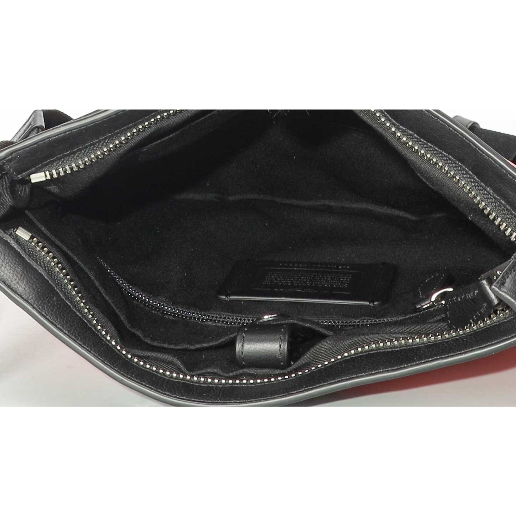 Coach Red & Black Bandana Print Messenger Bag