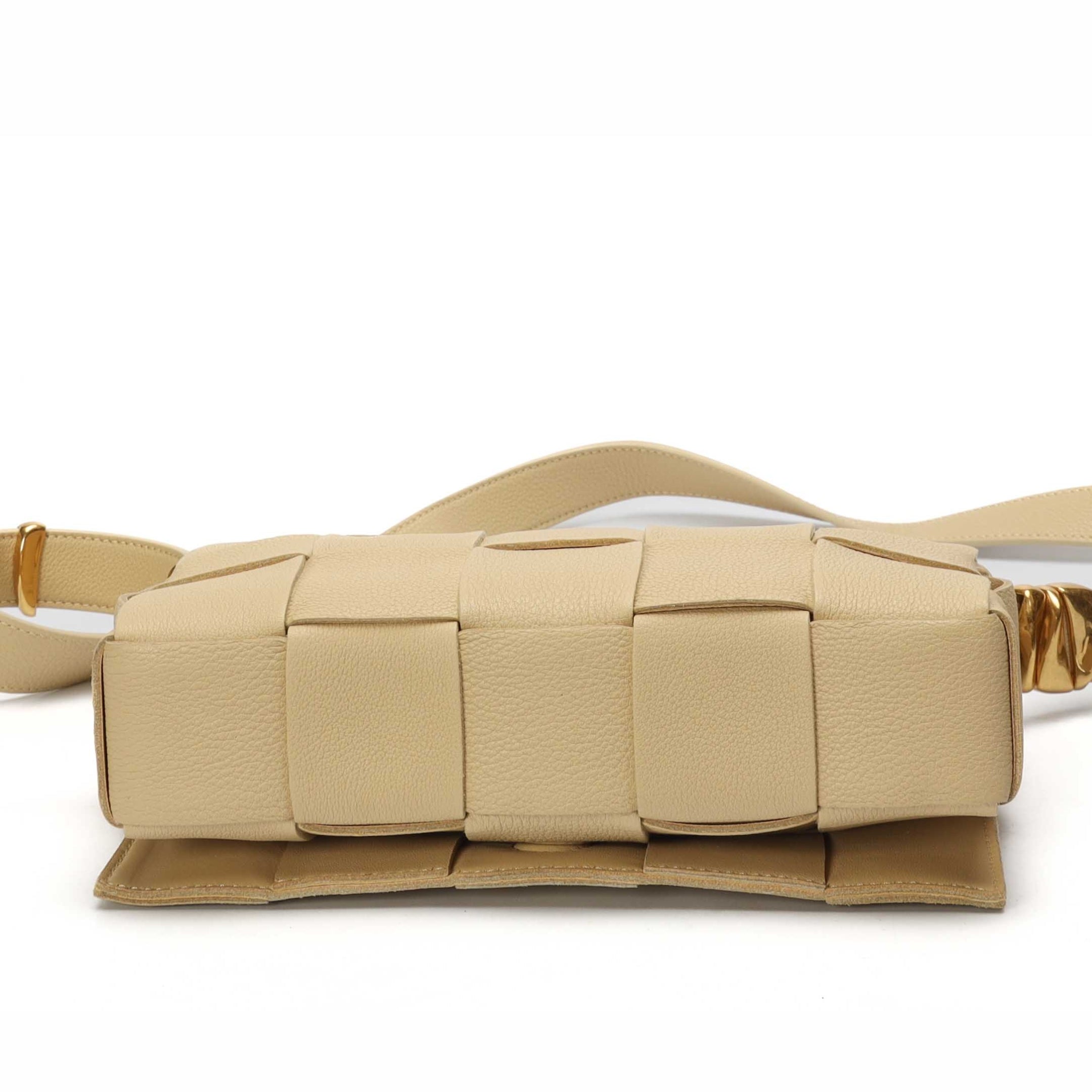 Bottega Veneta Beige Intrecciato Cassette Crossbody Bag