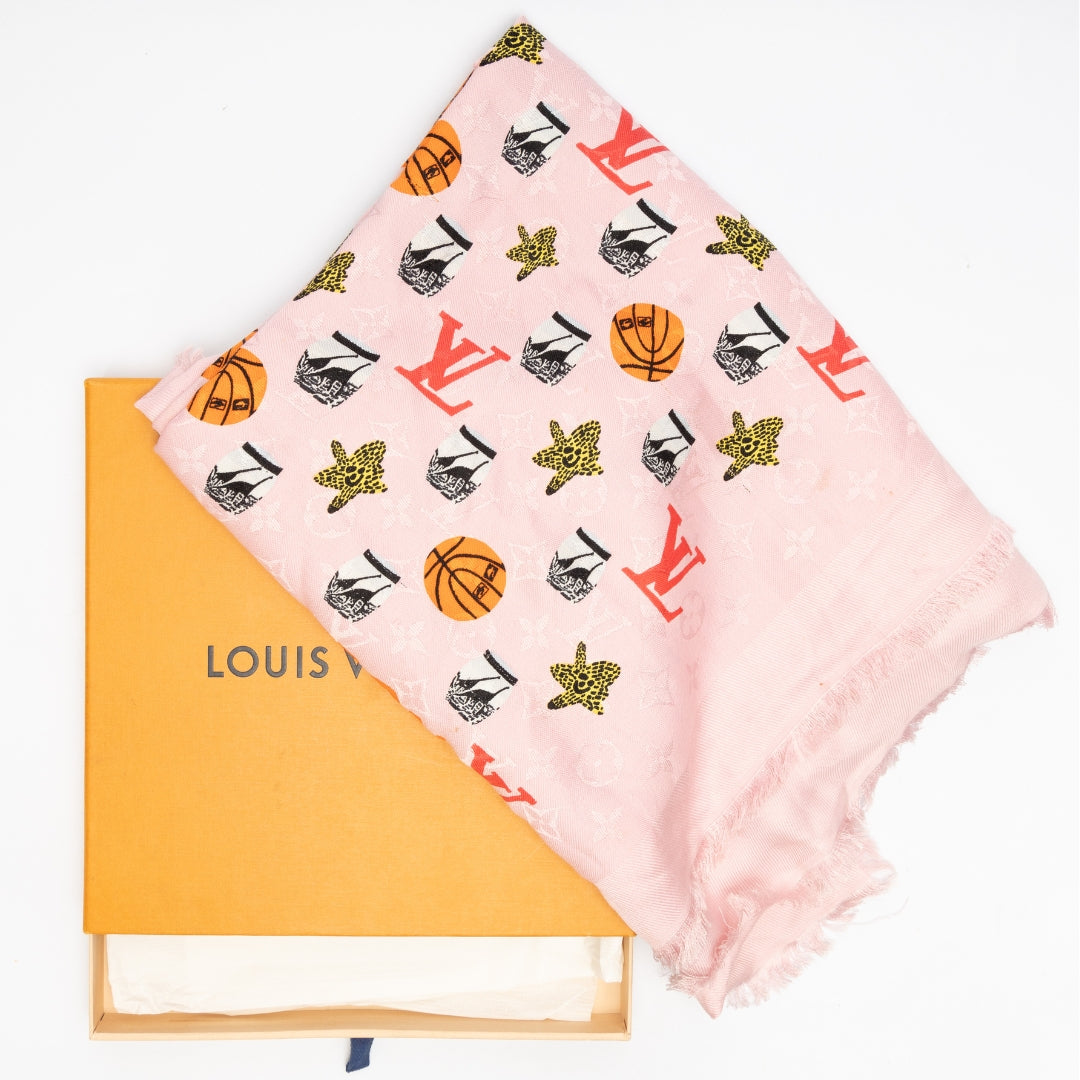 Louis Vuitton Pink Square Shawl