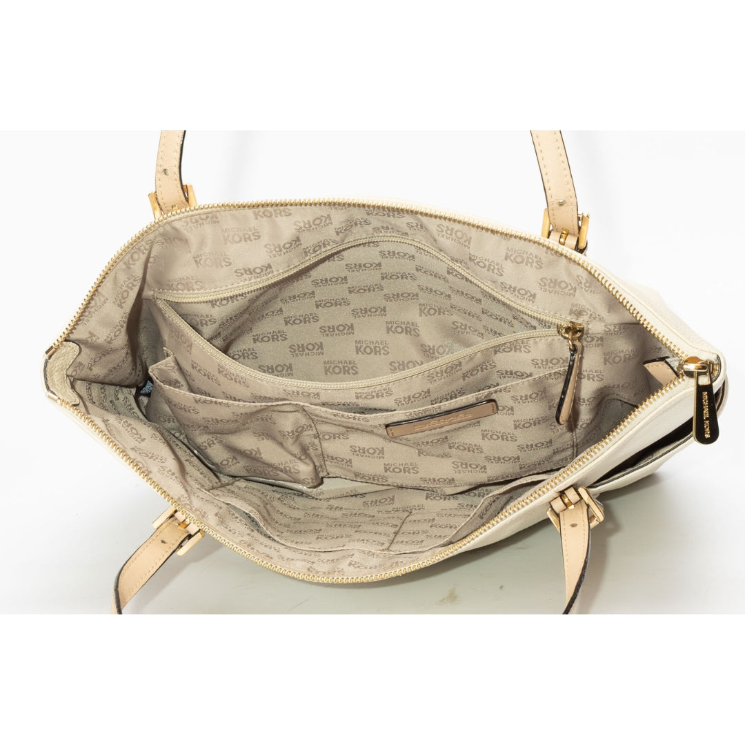Michael Kors Beige Jet Set Large Tote Bag