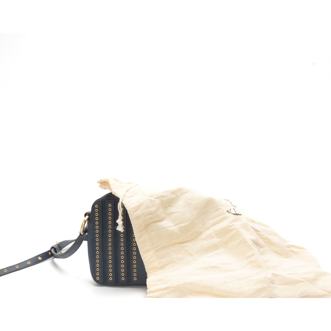 Michael Kors Blue Jet Set Studded Shoulder Bag