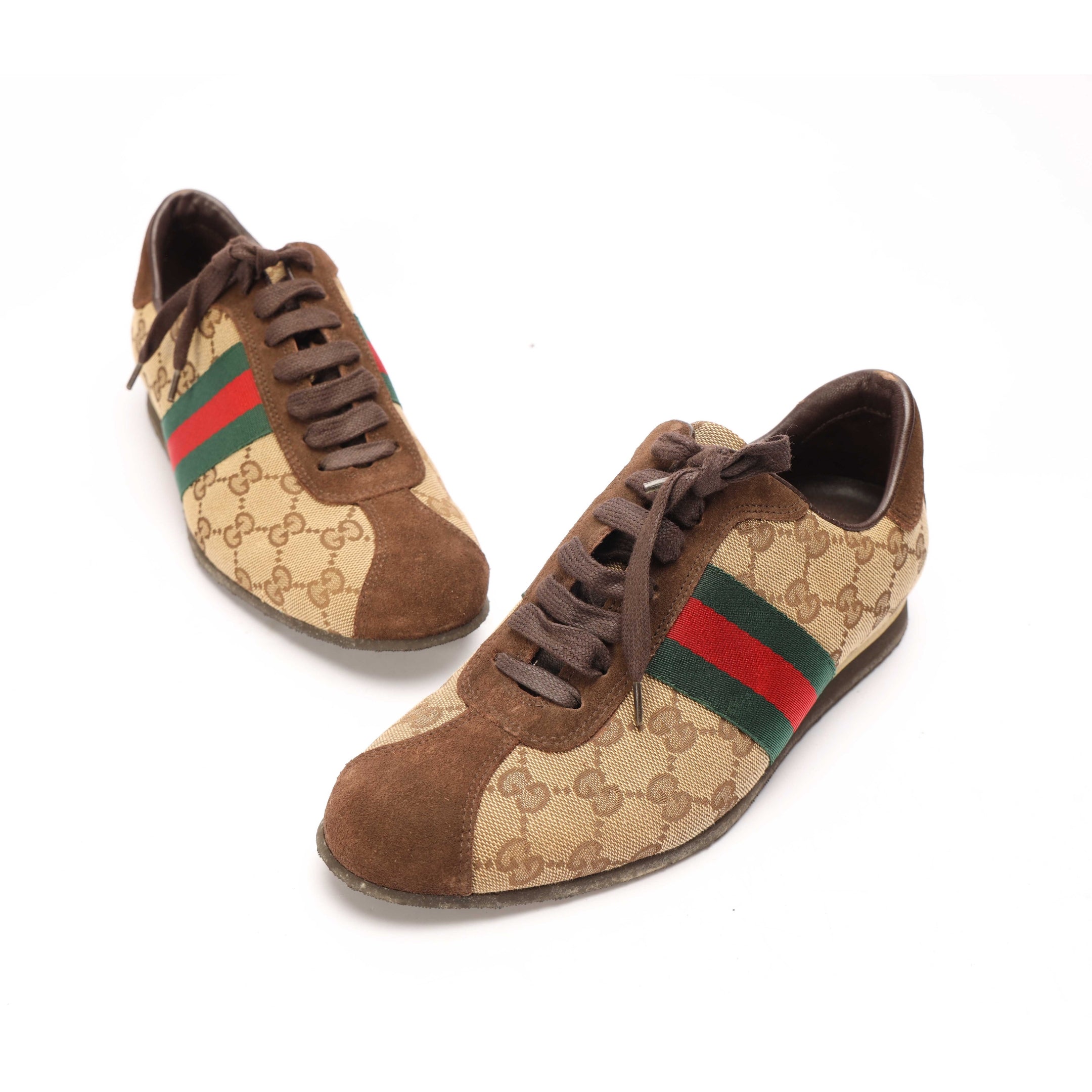Gucci Canvas Suede Sneakers