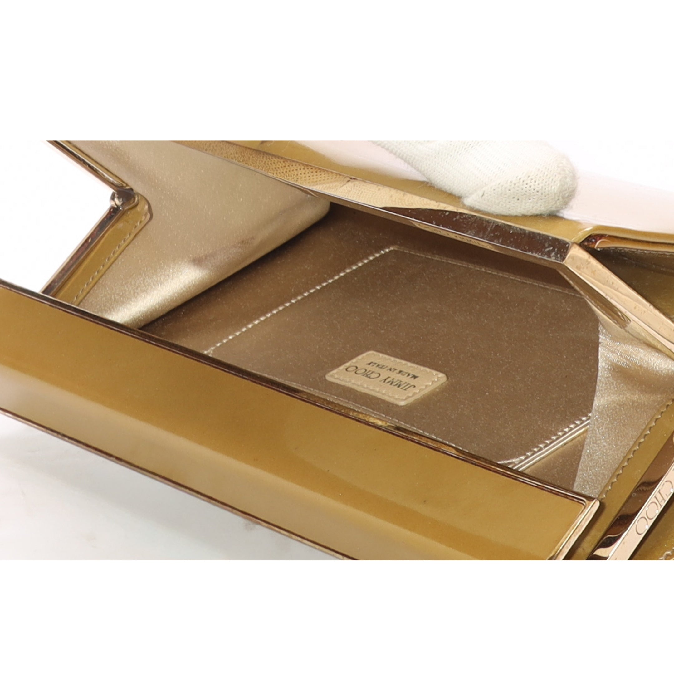 Jimmy choo Glassy Gold Clutch