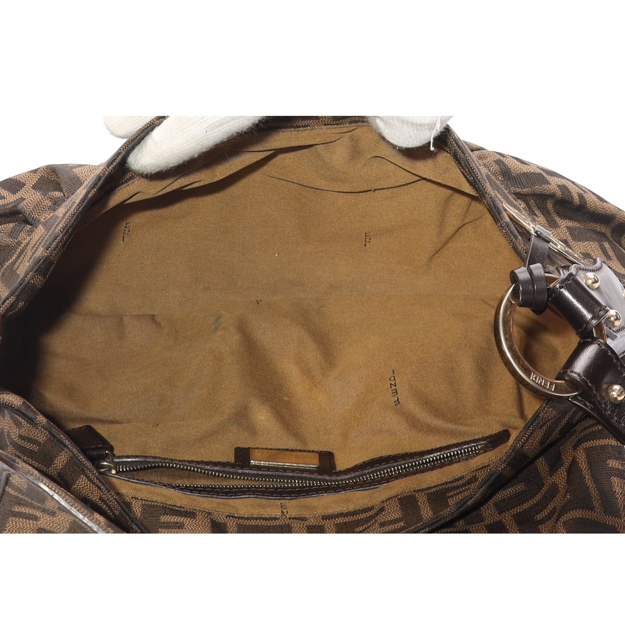 Fendi Brown FF Zucca Hobo Bag