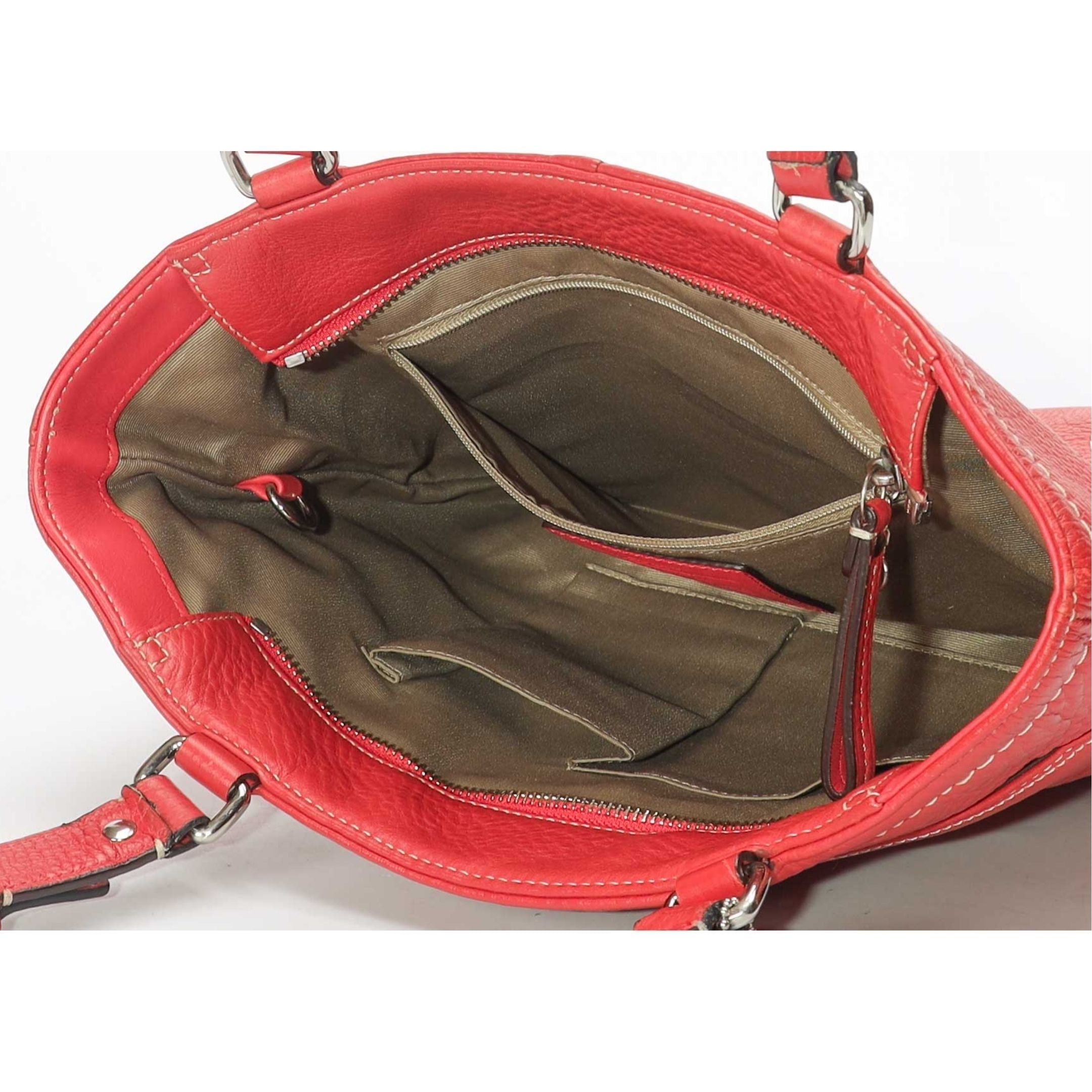 Coach Solid Red Hamilton Tote Bag