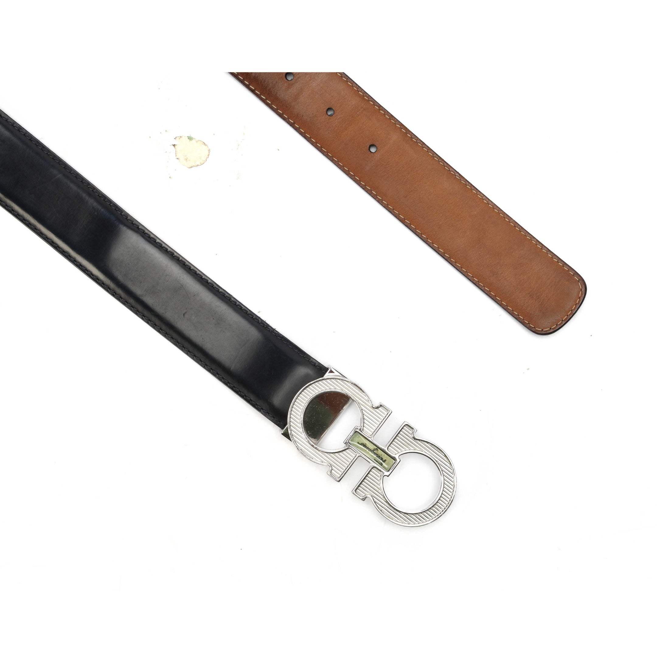 Salvatore Ferragamo Black Gancini Belt