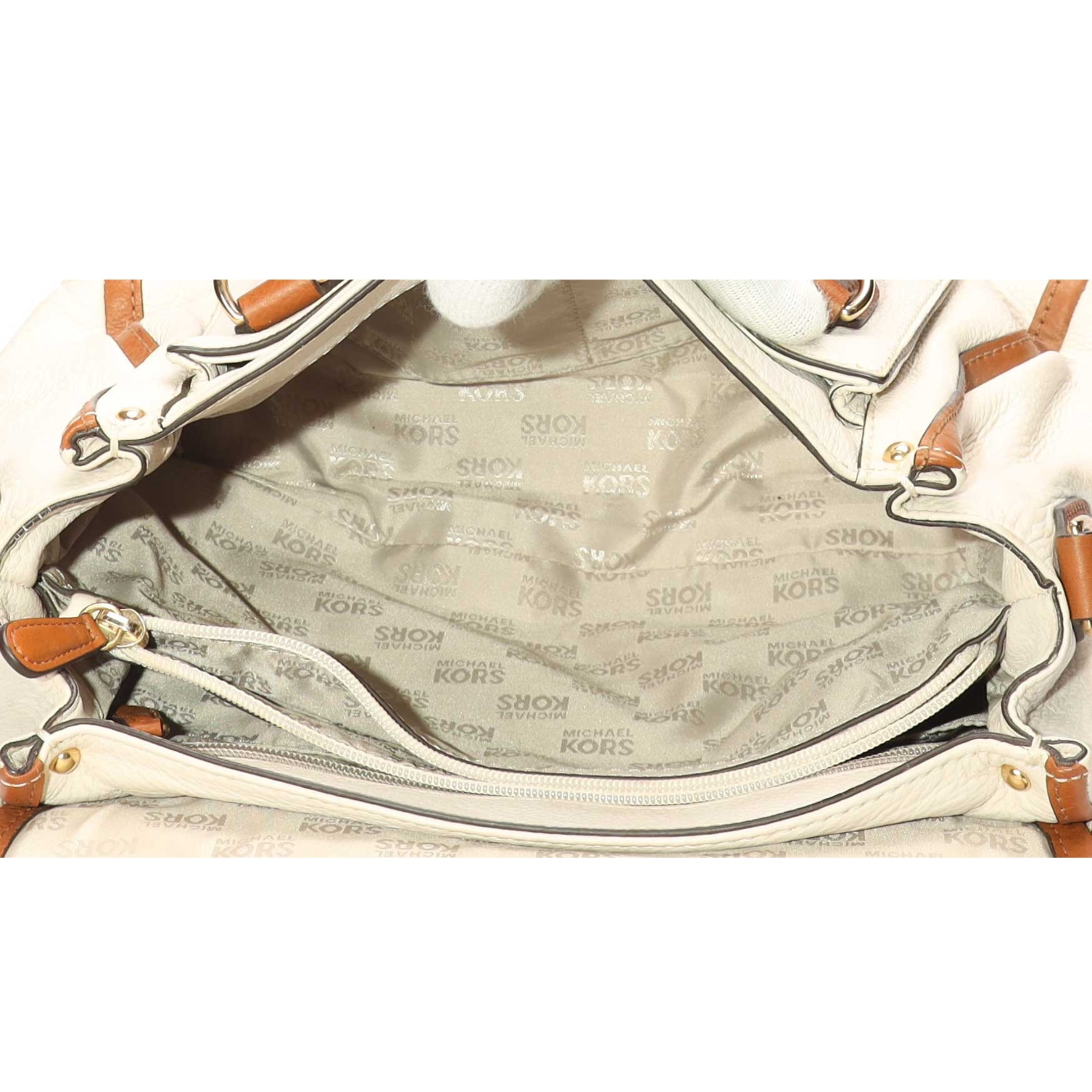 Michael Kors Margo Vanilla Acorn Satchel