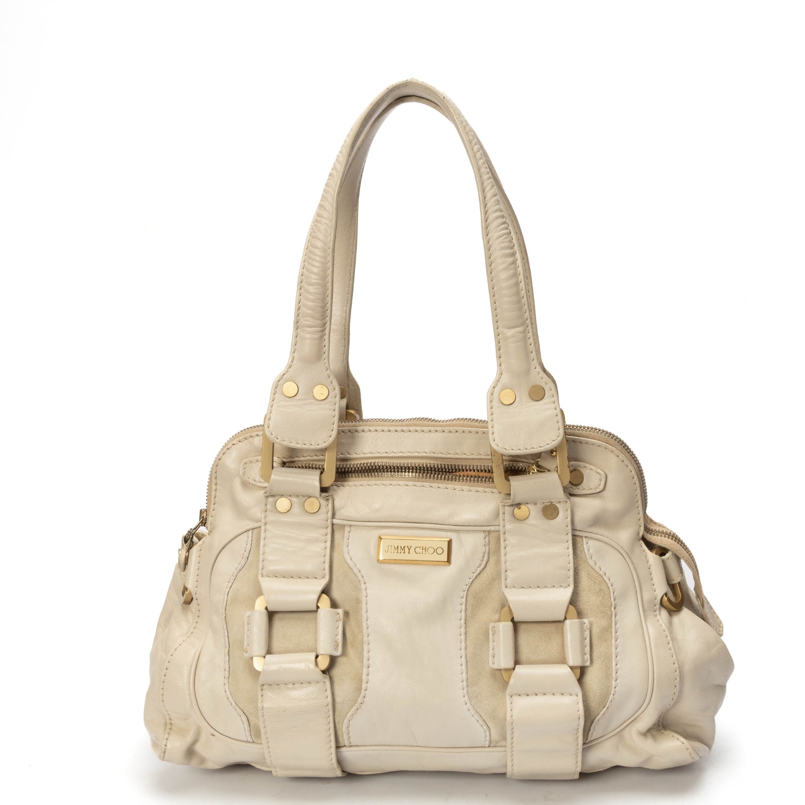 Jimmy Choo White Malena Satchel