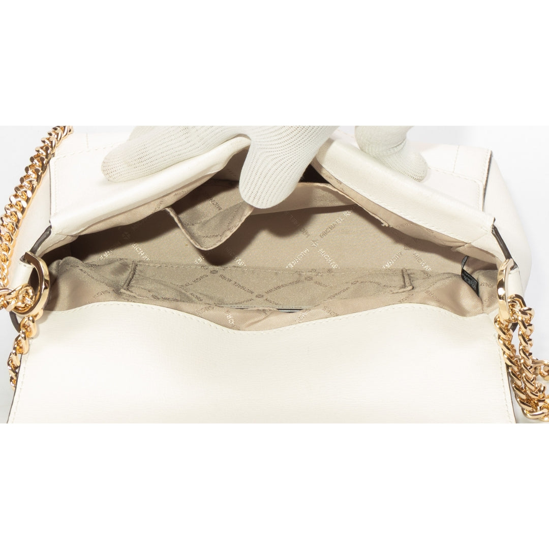 Michael Kors White Kinsley Shoulder Bag