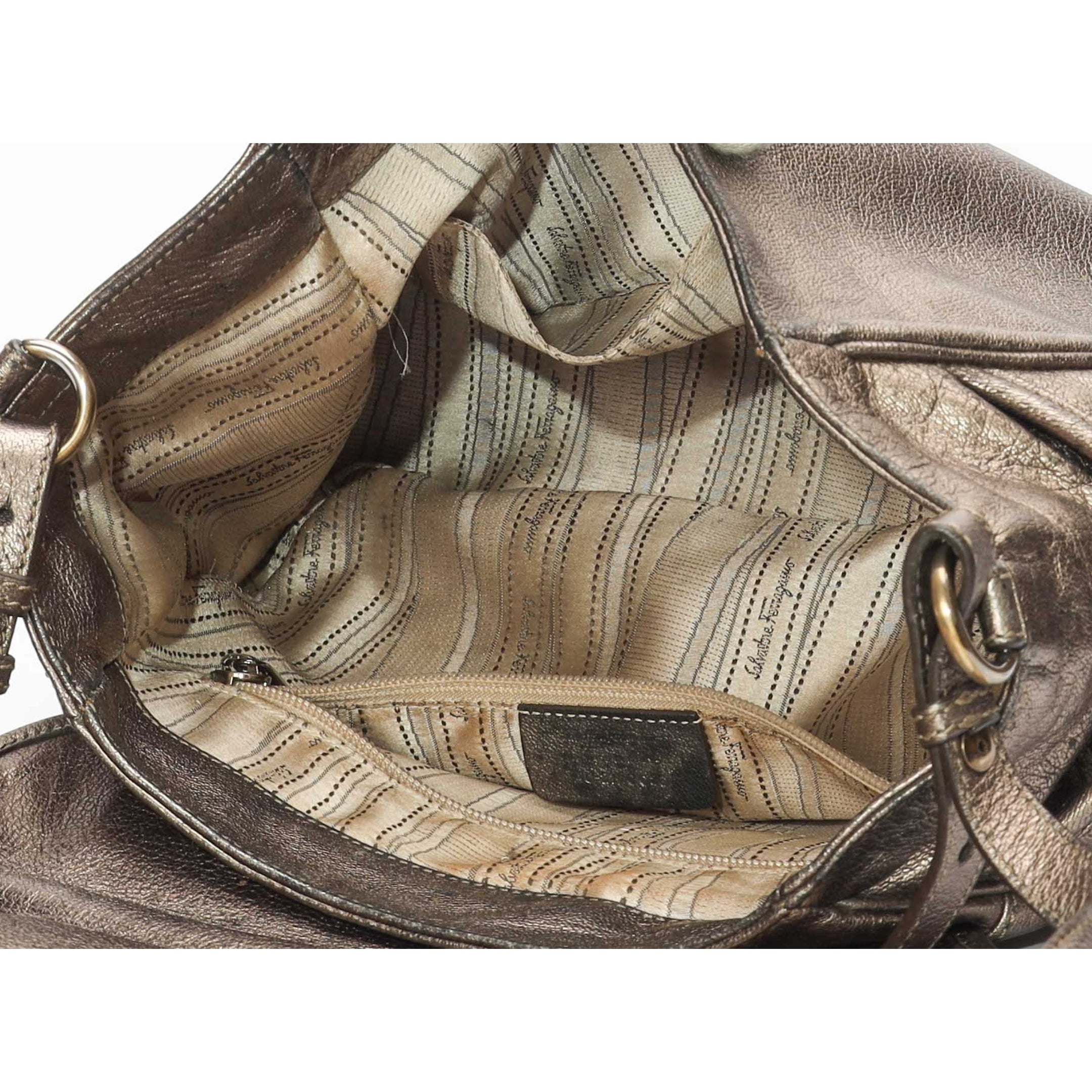 Salvatore Ferragamo Metallic Messenger Bag