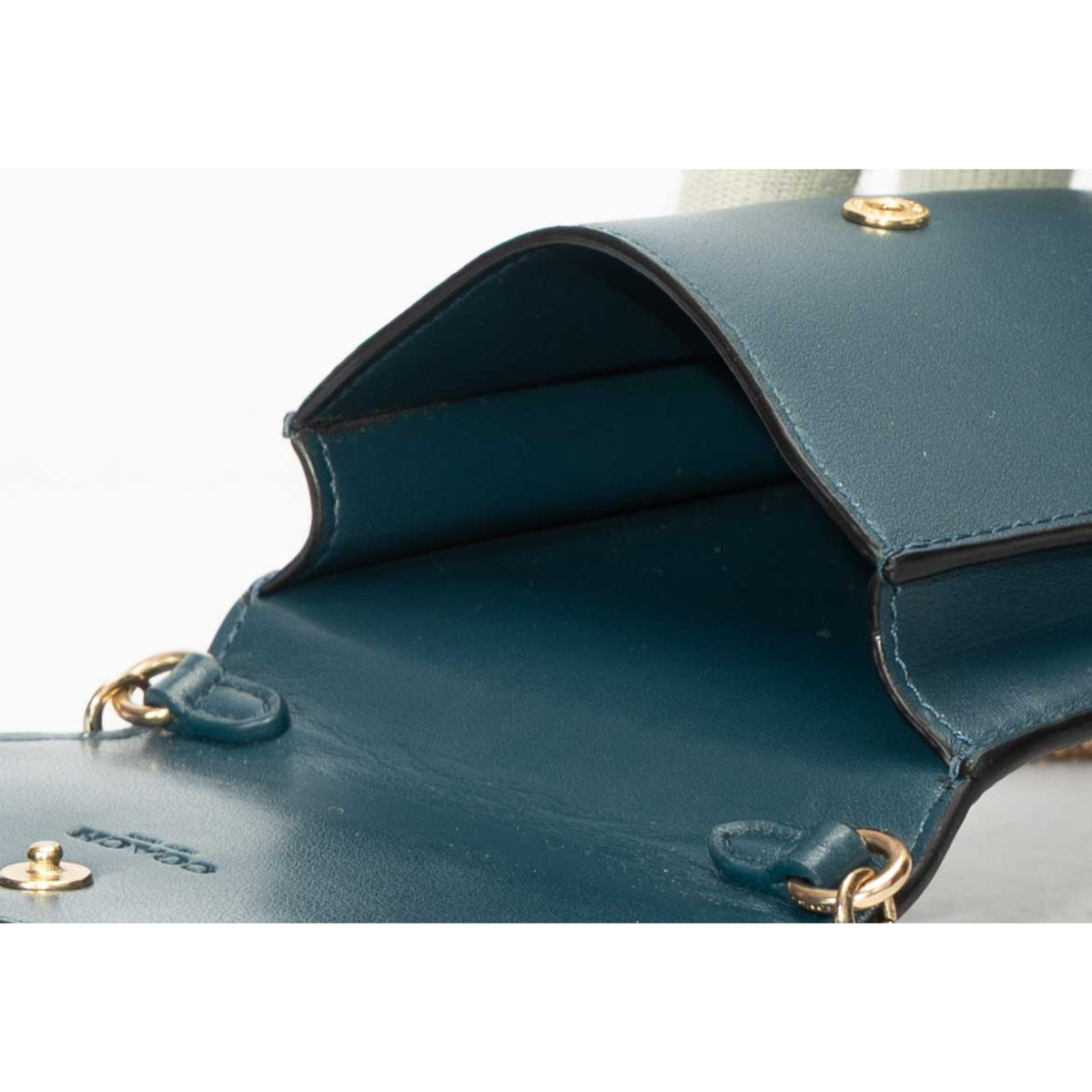 Coach Green Snap Phone Crossbody Bag