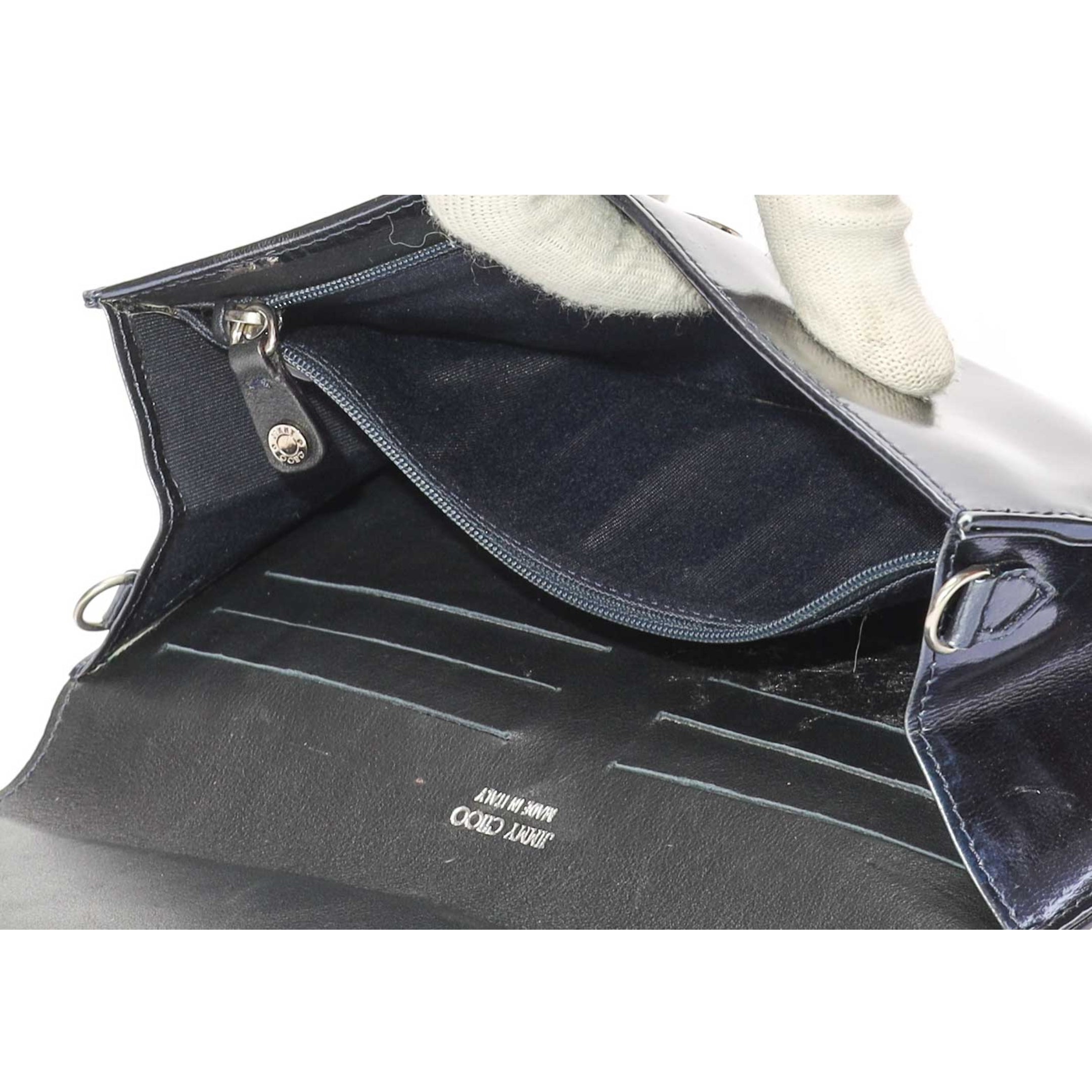 Jimmy Choo Navy Blue Crystal Star Clutch
