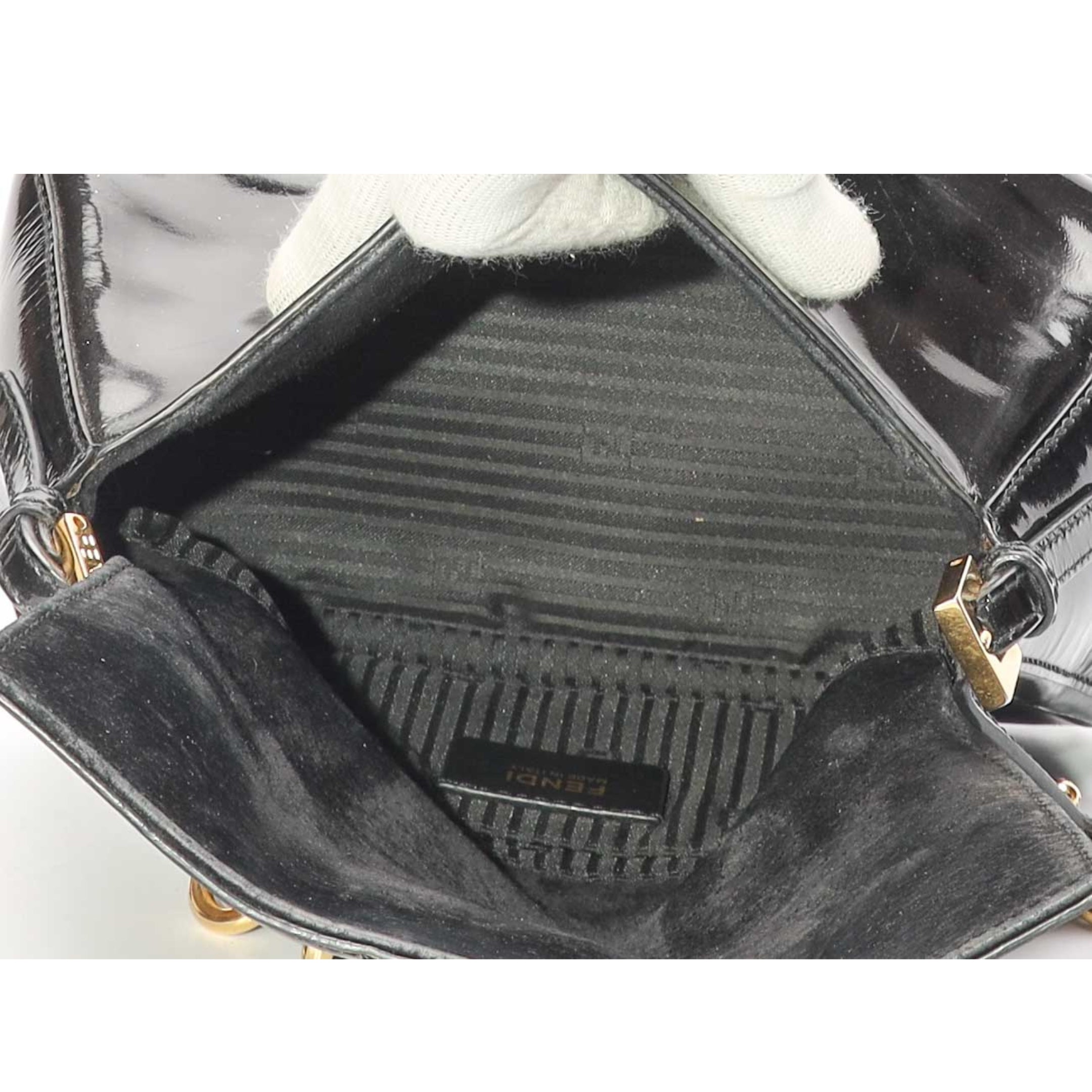 Fendi Black Mamma Forever Flap Shoulder Bag