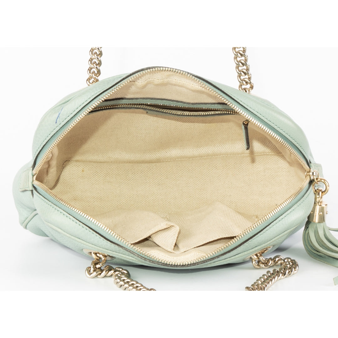 Gucci Soho Mint Green Chain Shoulder Bag