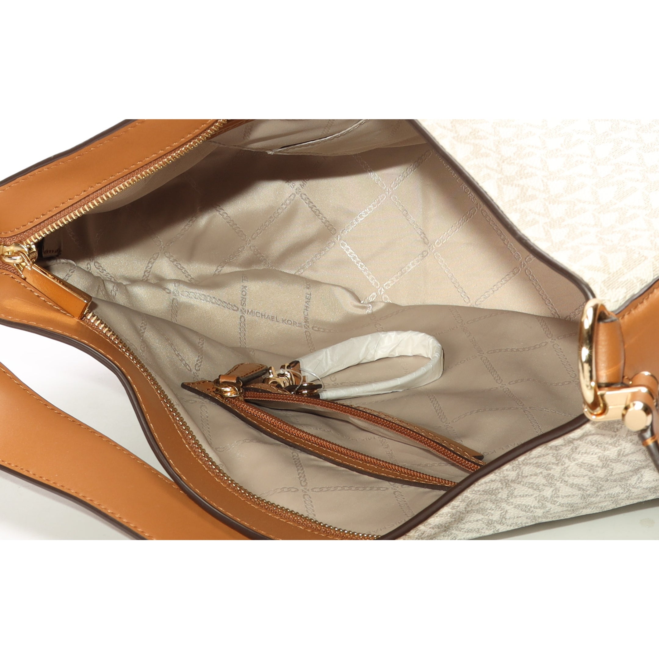 Michael Kors Brooke White Logo Hobo Bag