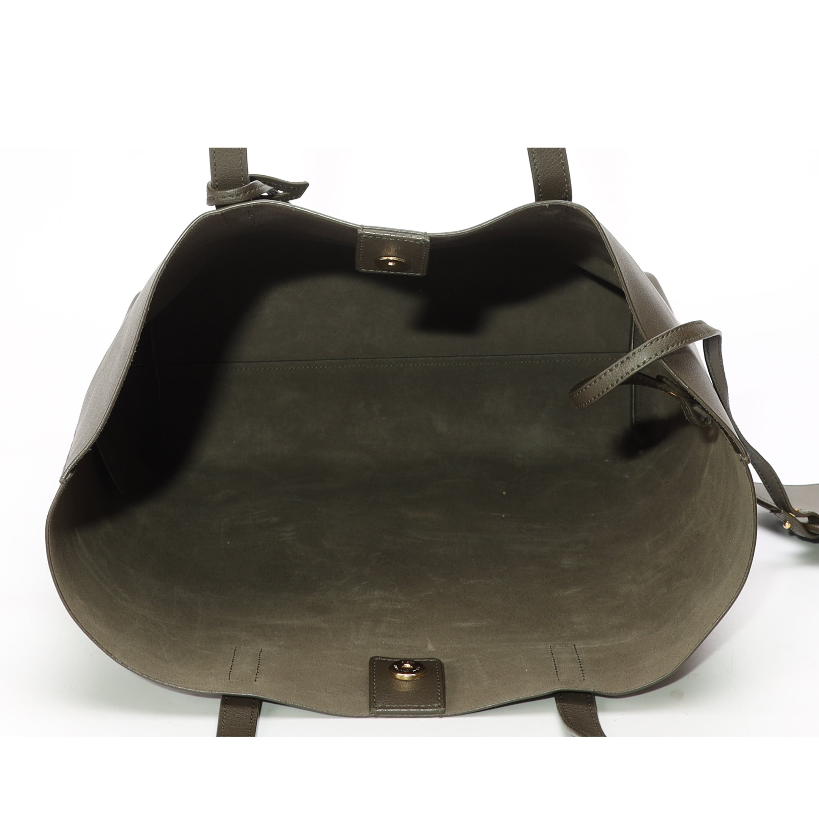 Yves Saint Laurent Olive Shopping Tote Bag