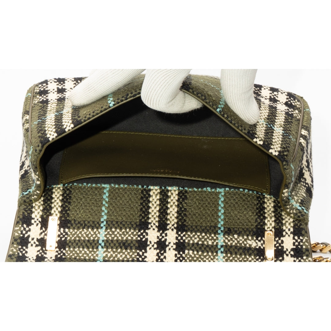 Burberry Lola Boucle Checked Crossbody Bag