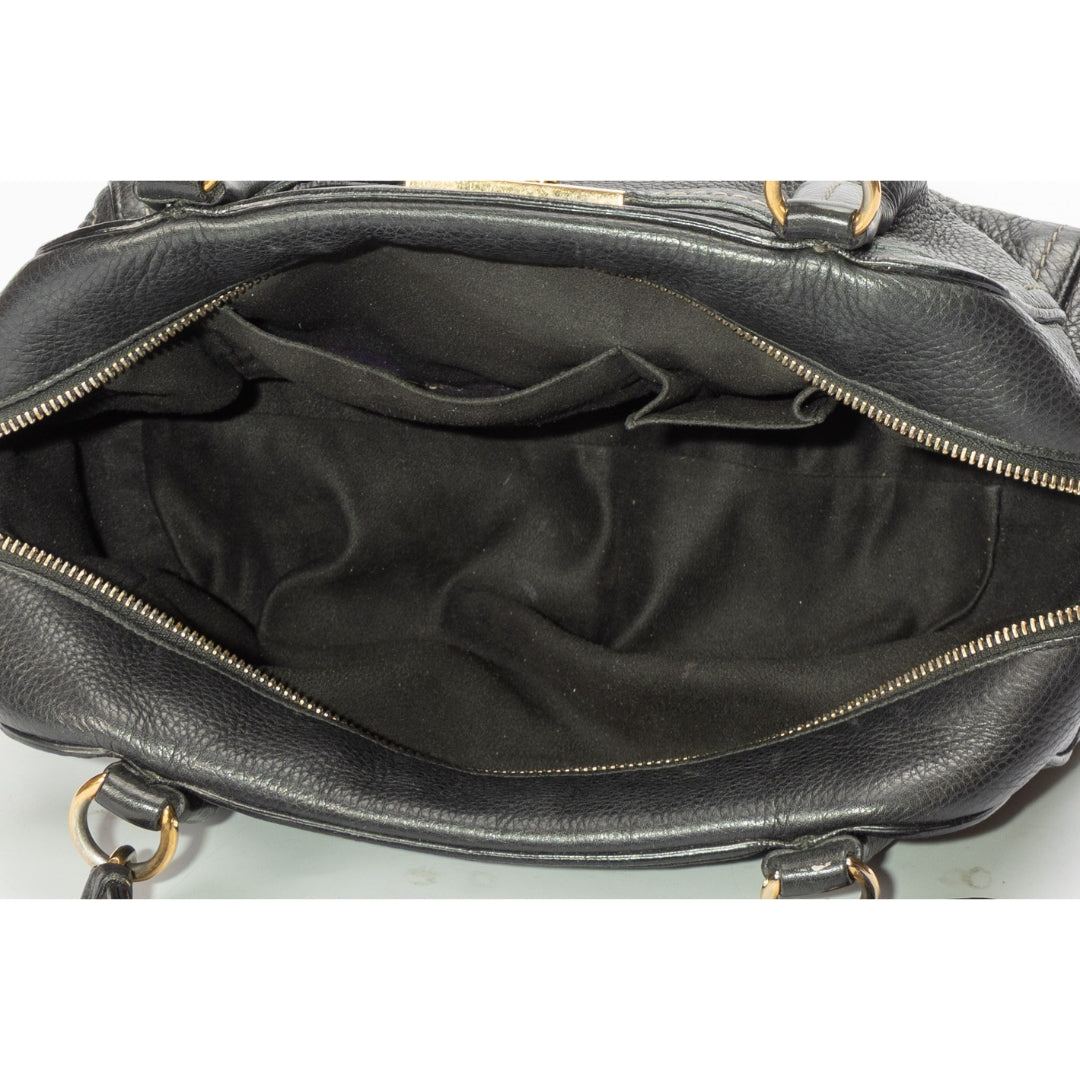 Salvatore Ferragamo Gancini Black Satchel